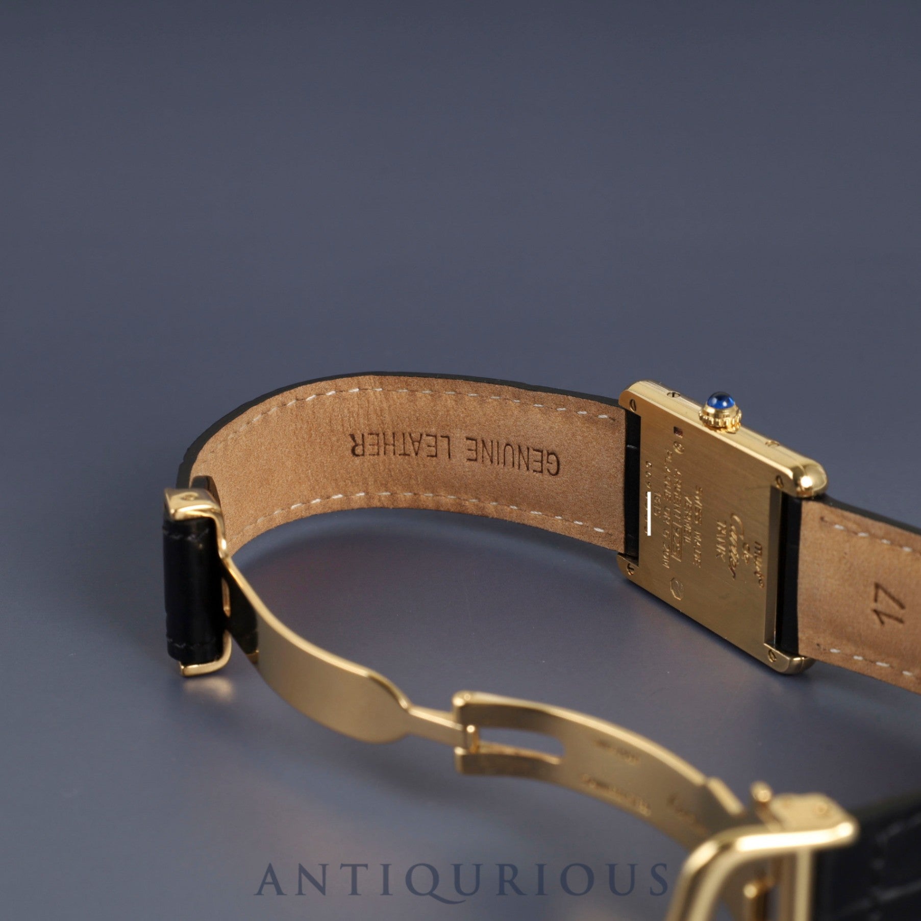 カルティエ マストタンク LM 1615 クォーツ Cal.90 SV925 革 純正Dバックル(GP) オパラン文字盤 オーバーホール済み