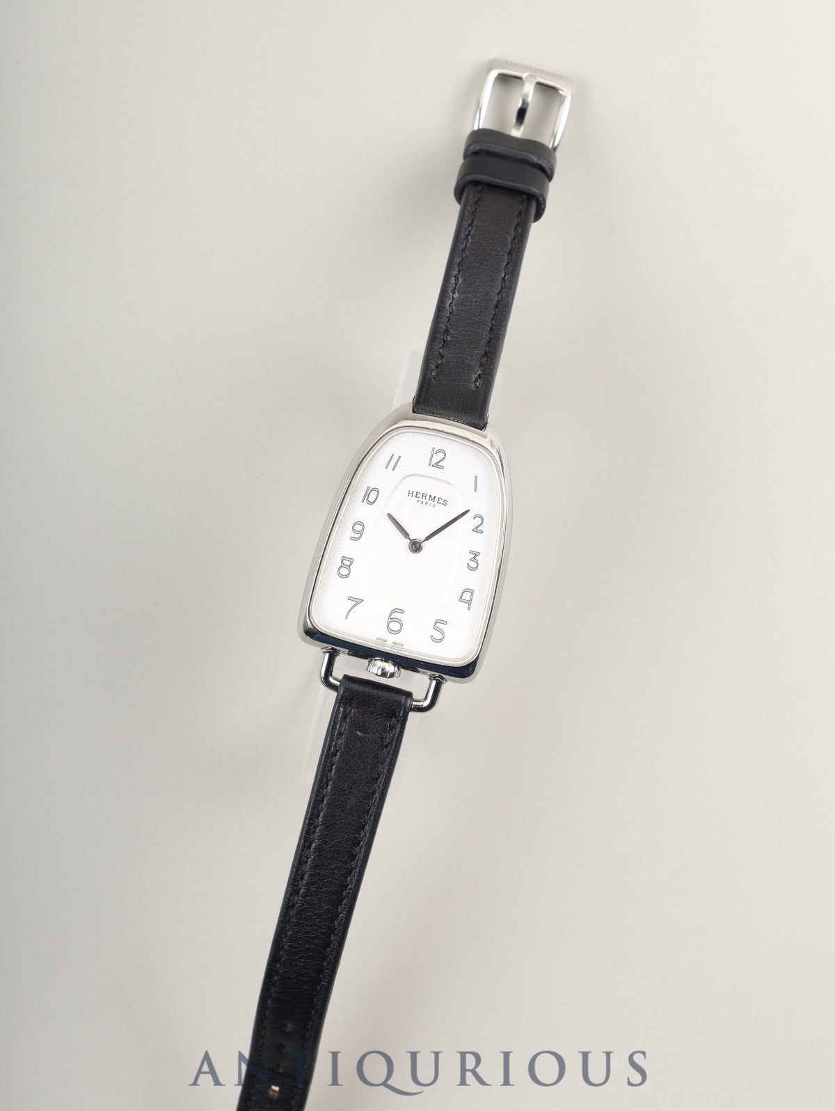 エルメス ギャロップ GA1.210 クォーツ SS 純正革ベルト(C刻印:2018年) 純正ピンバックル(SS)シルバー文字盤 オーバーホール済み