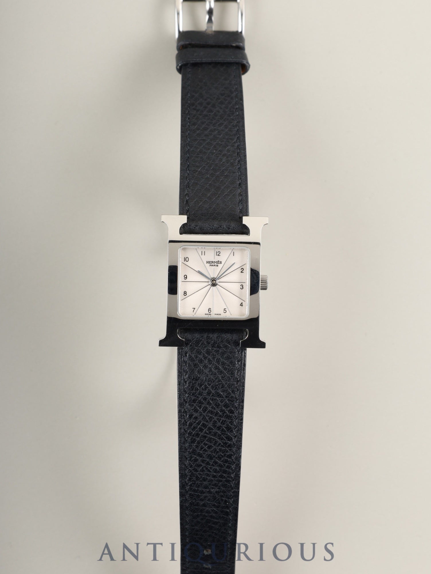 エルメス H WATCH Hウォッチ HH1.210 クォーツ Cal.901.001 SS 純正革ベルト(□H刻印:2004年)純正尾錠(SS)ホワイト文字盤 オーバーホール済み