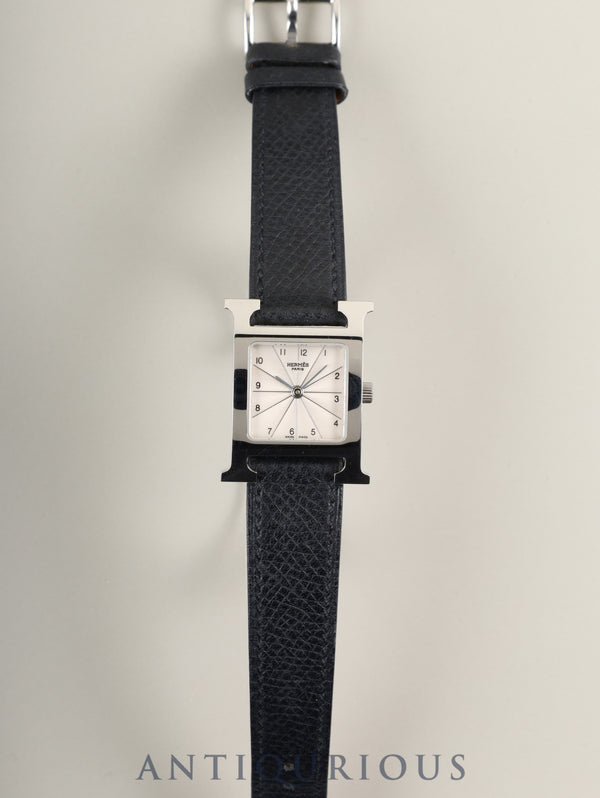エルメス H WATCH Hウォッチ HH1.210 クォーツ Cal.901.001 SS 純正革ベルト(□H刻印:2004年)純正尾錠(SS)ホワイト文字盤 オーバーホール済み