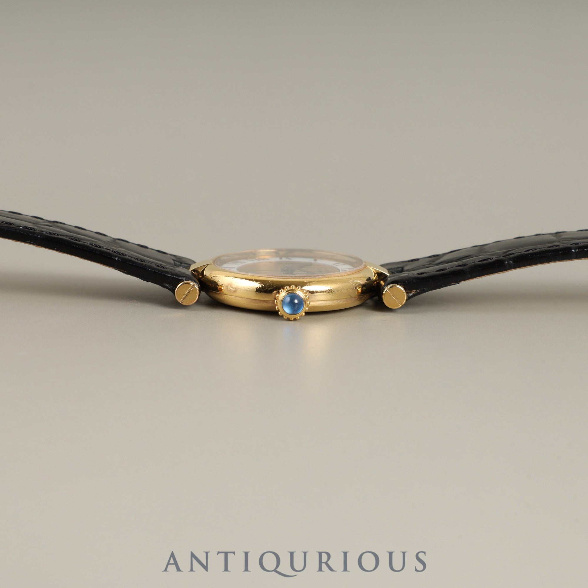 Cartier Must Vendôme VLC SM 590004 Quartz SV925 Genuine buckle (GP) Front Trinity dial Box, booklet, warranty card (1989) Complete service completed at a Cartier boutique