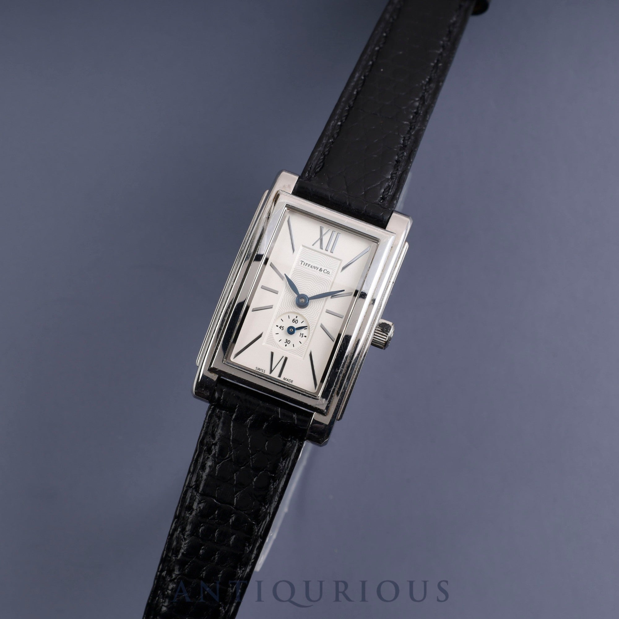 ティファニー グランドスモールセコンド Z0035.13.10A21A40A クォーツ Cal.989.153 SS 革 純正尾錠(SS)シルバー文字盤 保証書