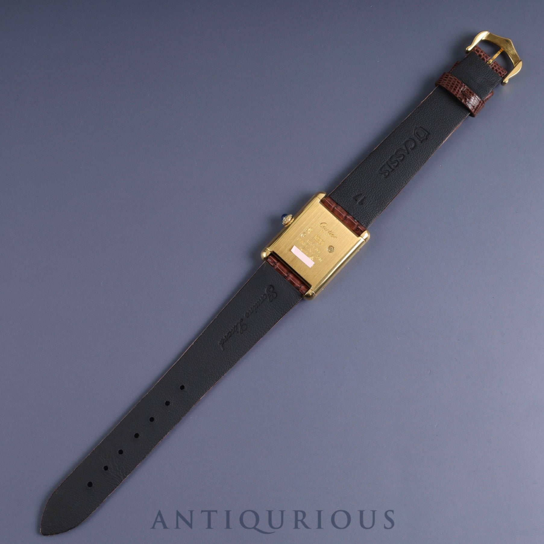 Cartier Must Tank LM Manual winding Cal.78-1 SV925 Leather Genuine buckle (GP) Mahogany dial Overhauled
