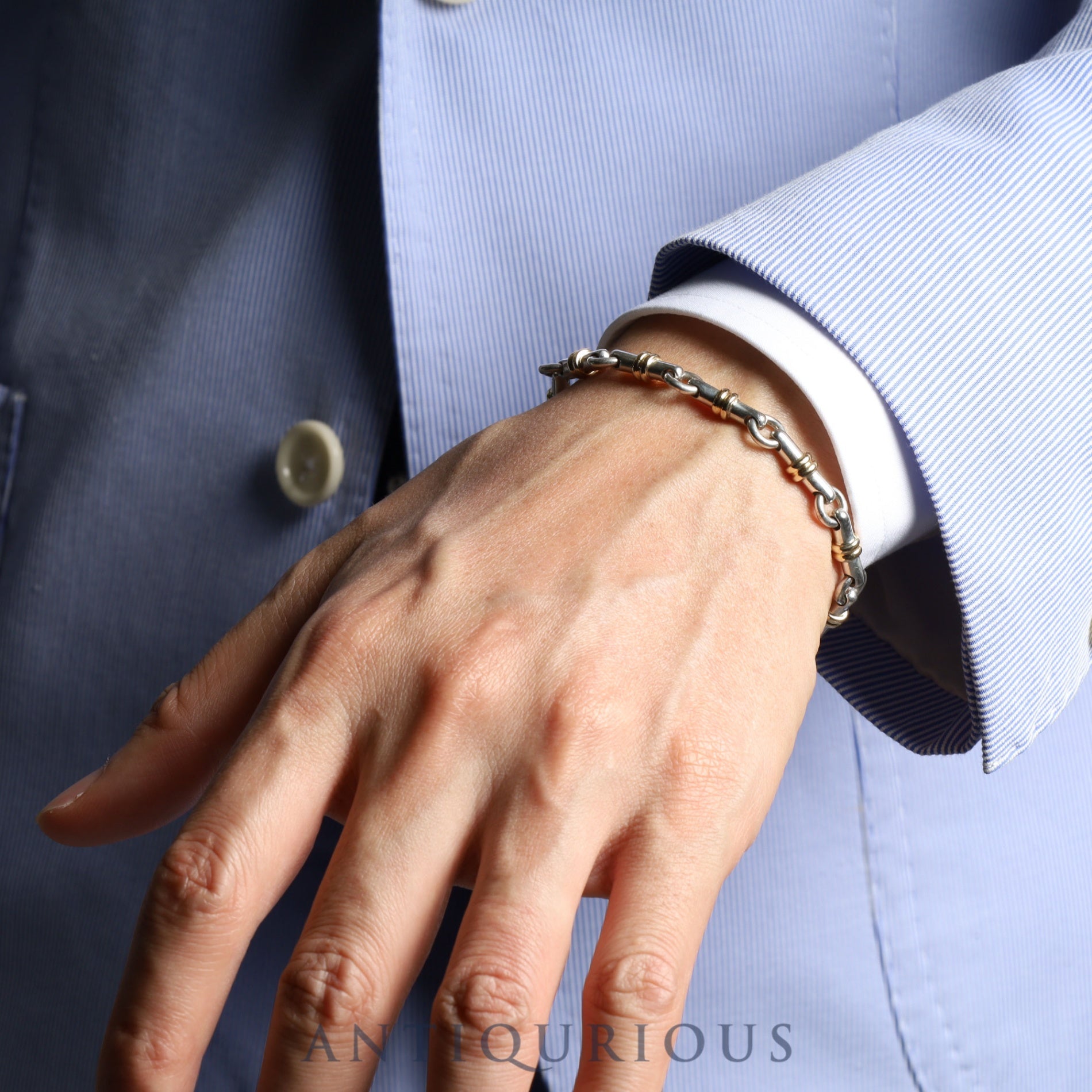 ティファニー ブレスレット ブライドルリンク サークル バー リンク SV925/750 箱 保存袋