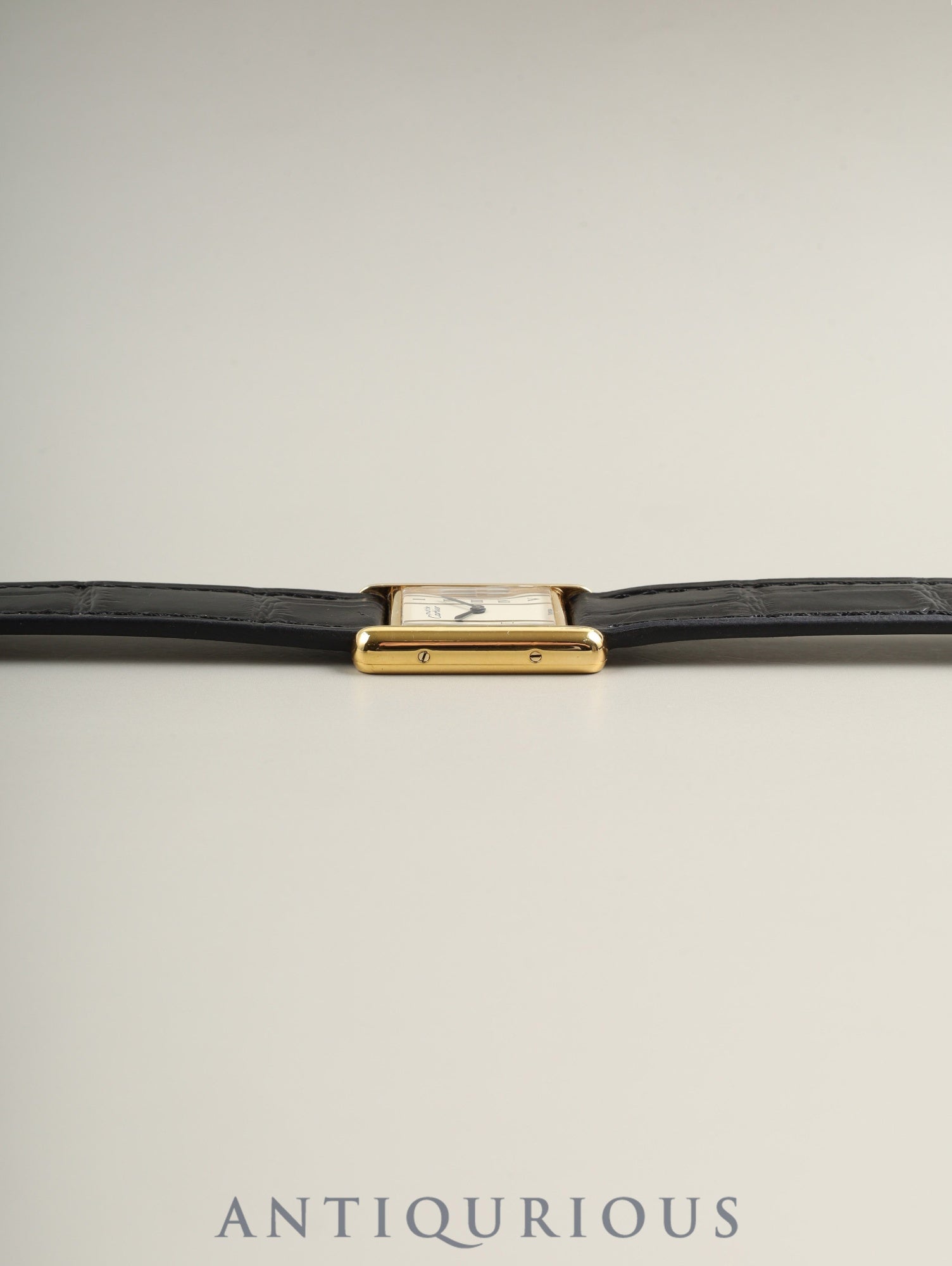 カルティエ マストタンク SM 5057001 クォーツ Cal.057 SV925 革 純正尾錠(GP)ストレートローマン文字盤(SWISS表記)オーバーホール済み