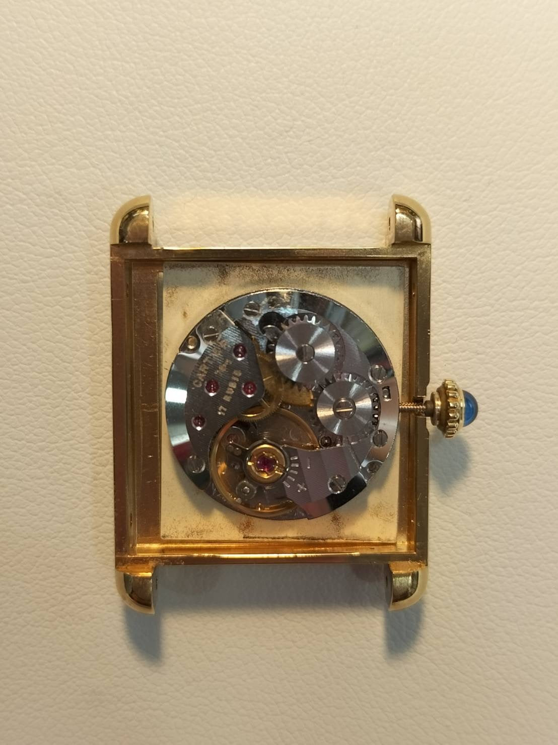 Cartier Must Tank LM Manual winding Cal.78-1 SV925 Leather Genuine buckle (GP) Ivory Roman dial Overhauled
