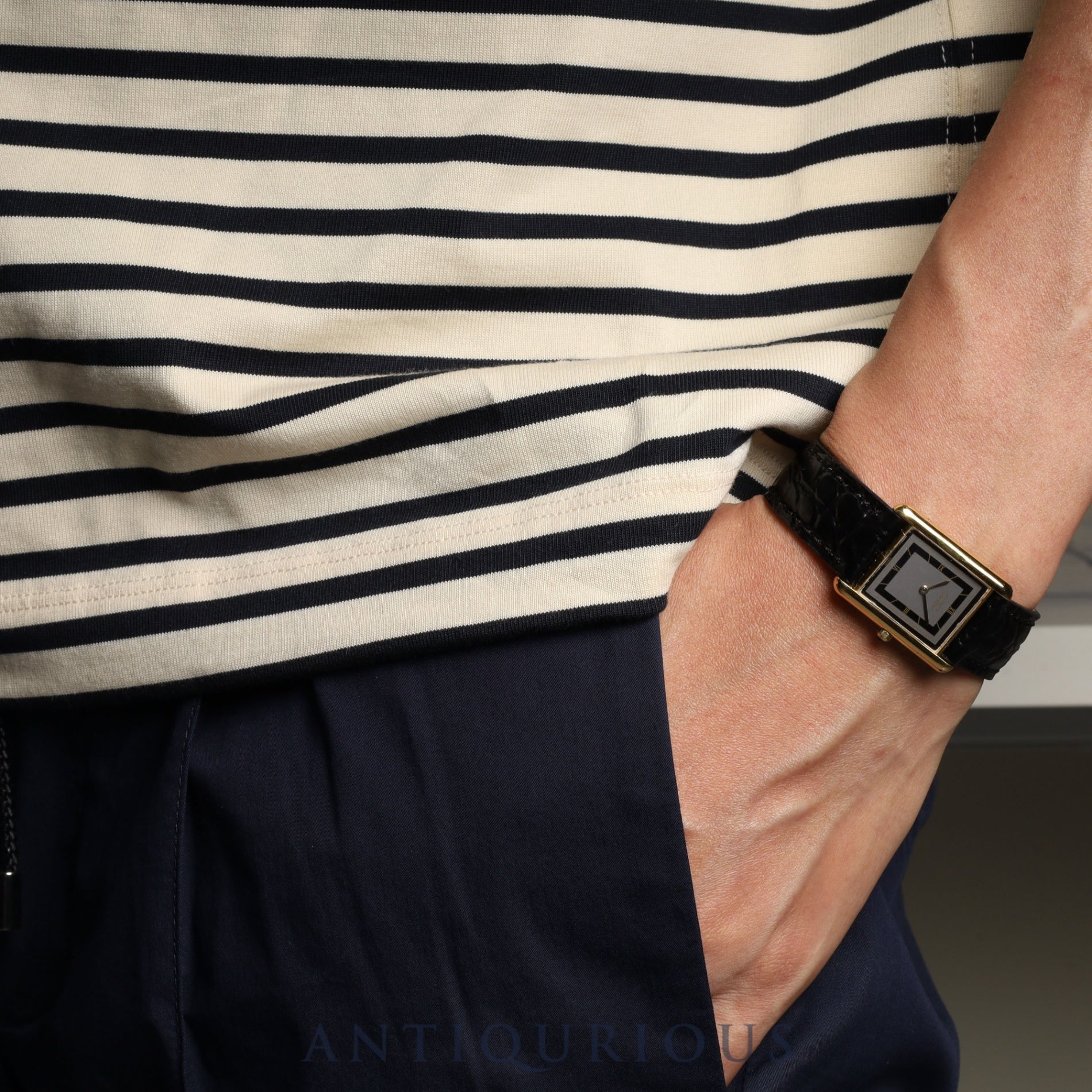 カルティエ マストタンク LM 6 81006 クォーツ Cal.81 SV925 革 純正尾錠(GP) グレーローマン文字盤 箱 冊子 保証書(1985年)オーバーホール済み 新品仕上げ済み