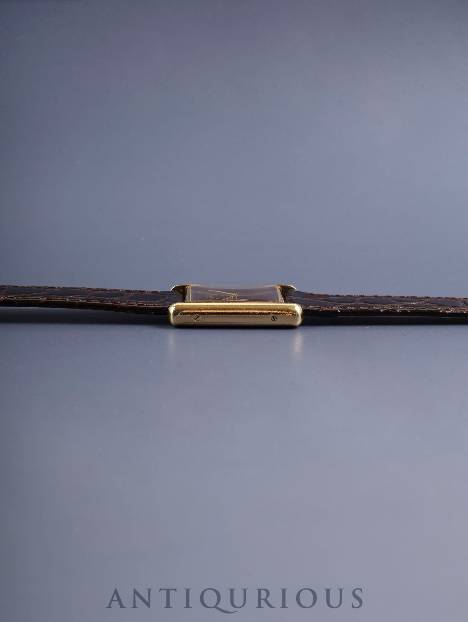 Cartier Must Tank LM Hand-wound Cal.78-1 SV925 Leather Genuine Pin Buckle (GP) Mahogany Dial (SWISS marking) Overhauled