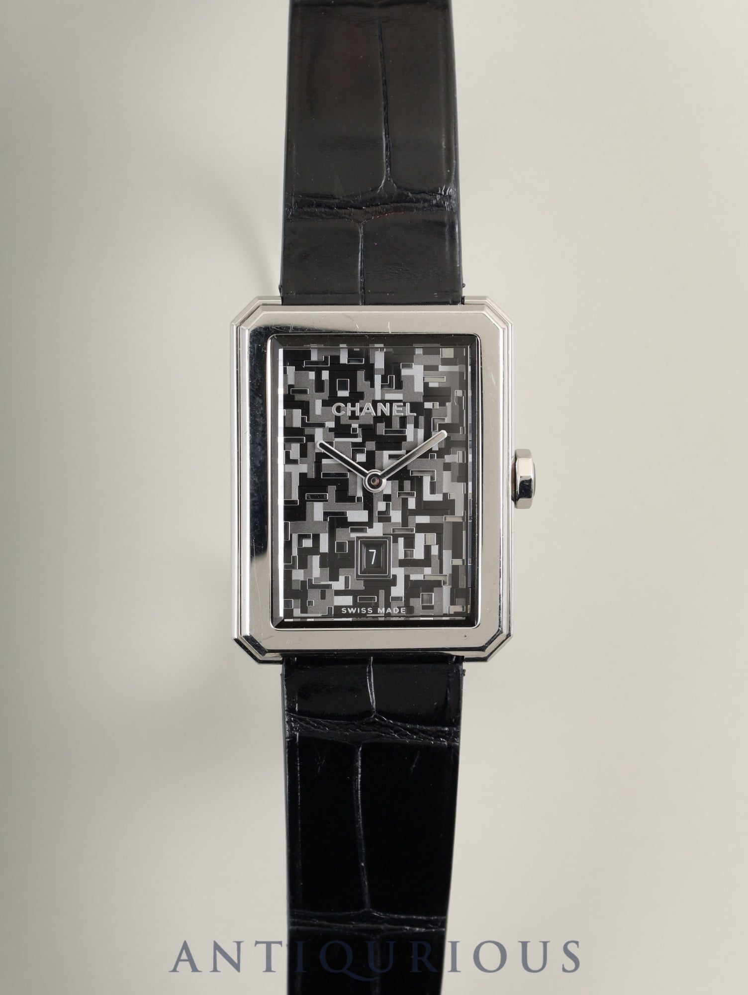 シャネル ボーイフレンド ネオツイード 世界1000本限定 H6128 クォーツ SS 純正革ベルト 純正尾錠(SS)グレー文字盤 箱 保証書(2019年)冊子 オーバーホール済み