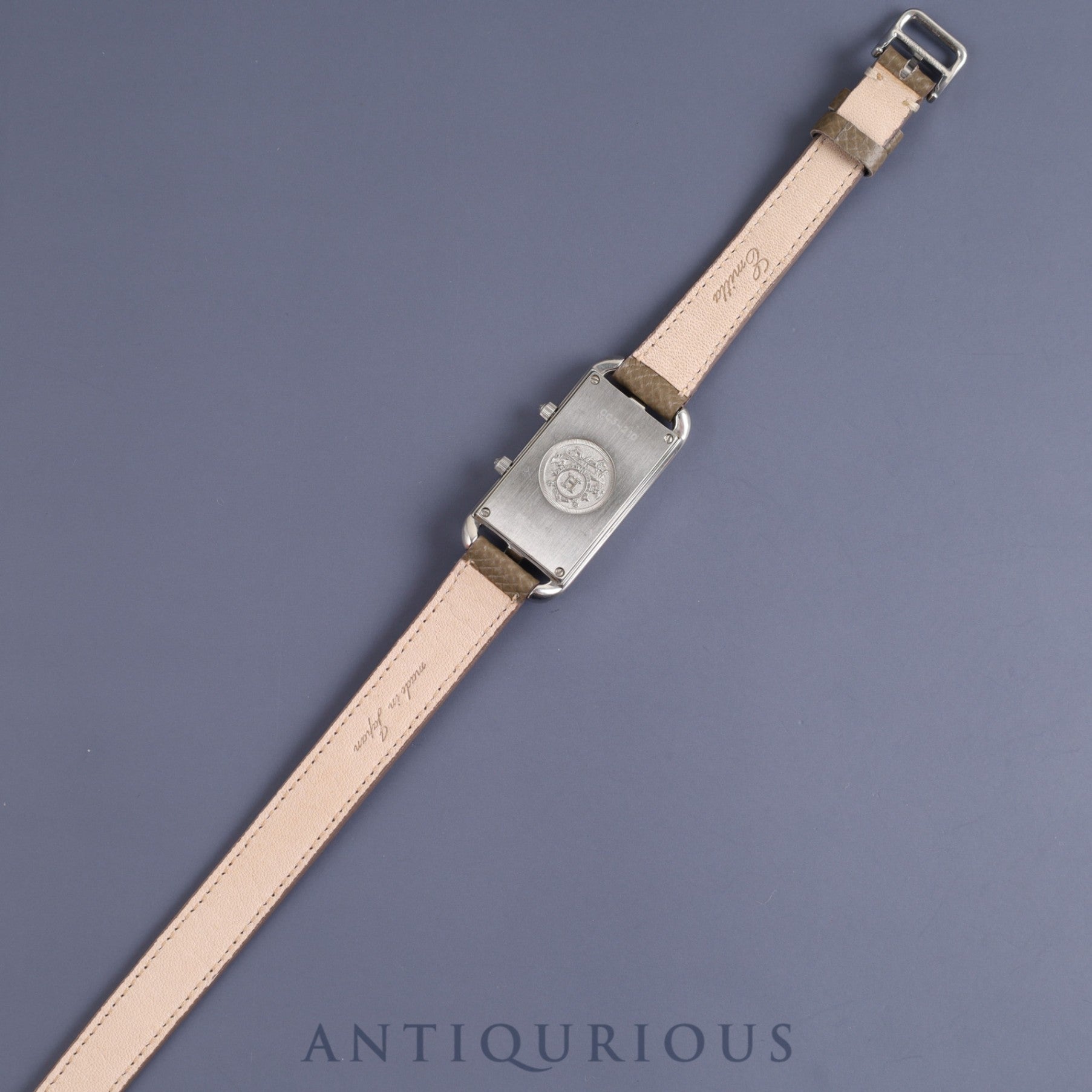 Hermes Cape Cod Dezone CC3-210 Quartz Cal.E01001 SS Leather Genuine Buckle (SS) Silver Dial Box Warranty (2014) Overhauled