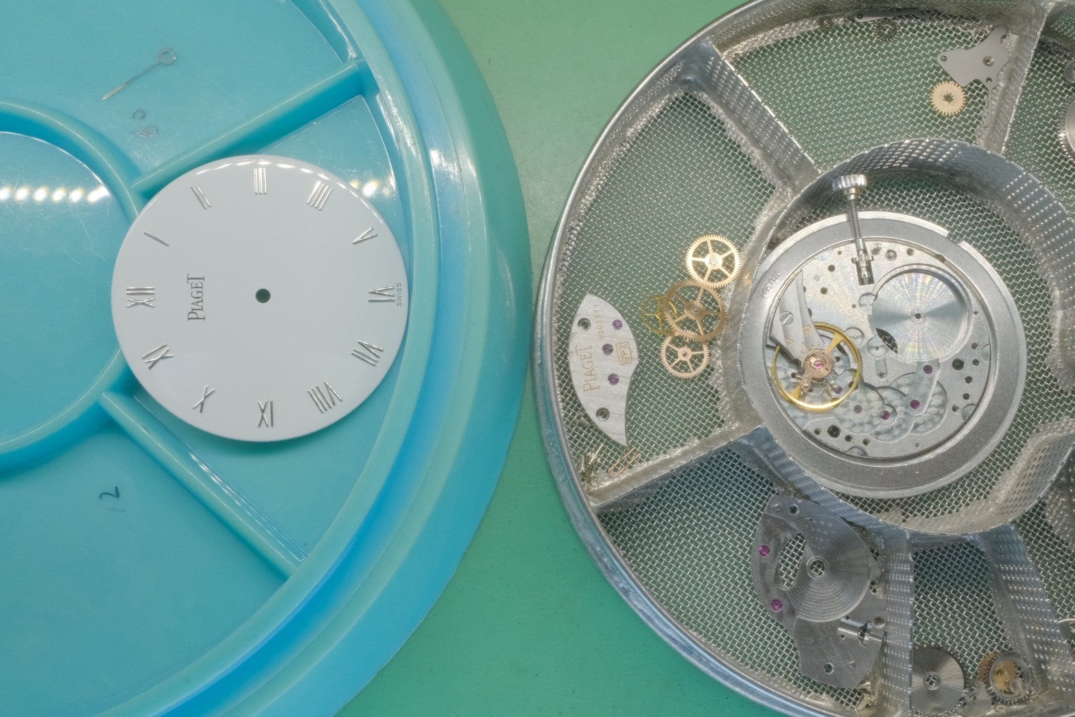 Piaget Round 90231 Manual winding Cal.9P2 750 Leather Genuine buckle (750) White Roman dial Overhauled