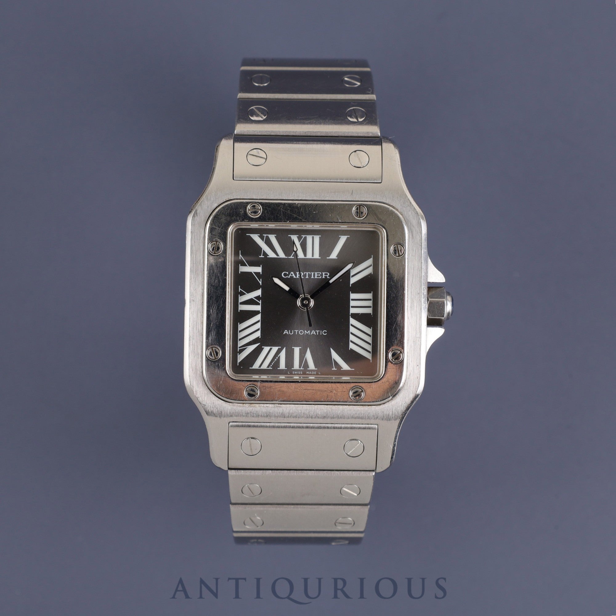 Cartier Santos Galbee LM 2319 Automatic Cal.381A SS SS Gray Roman Dial Overhauled