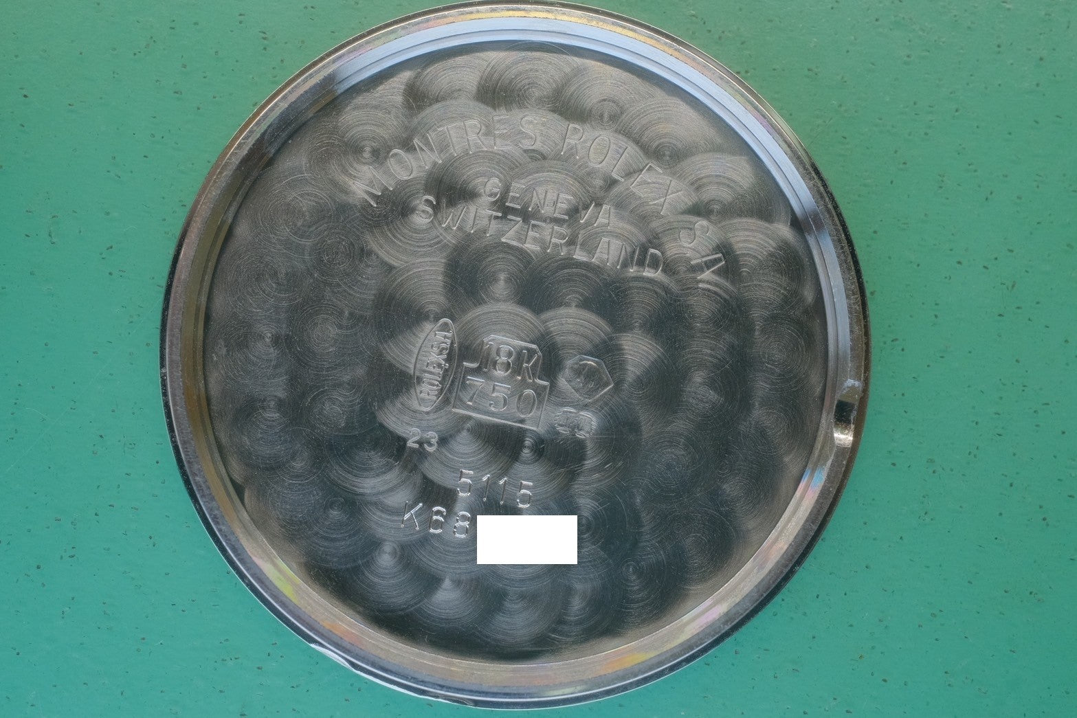 ロレックス チェリーニ 5115 手巻き Cal.1602 750 革 純正尾錠(750) 彫りコンピューター文字盤 冊子 保証書(2004年)純正ベルト オーバーホール済み