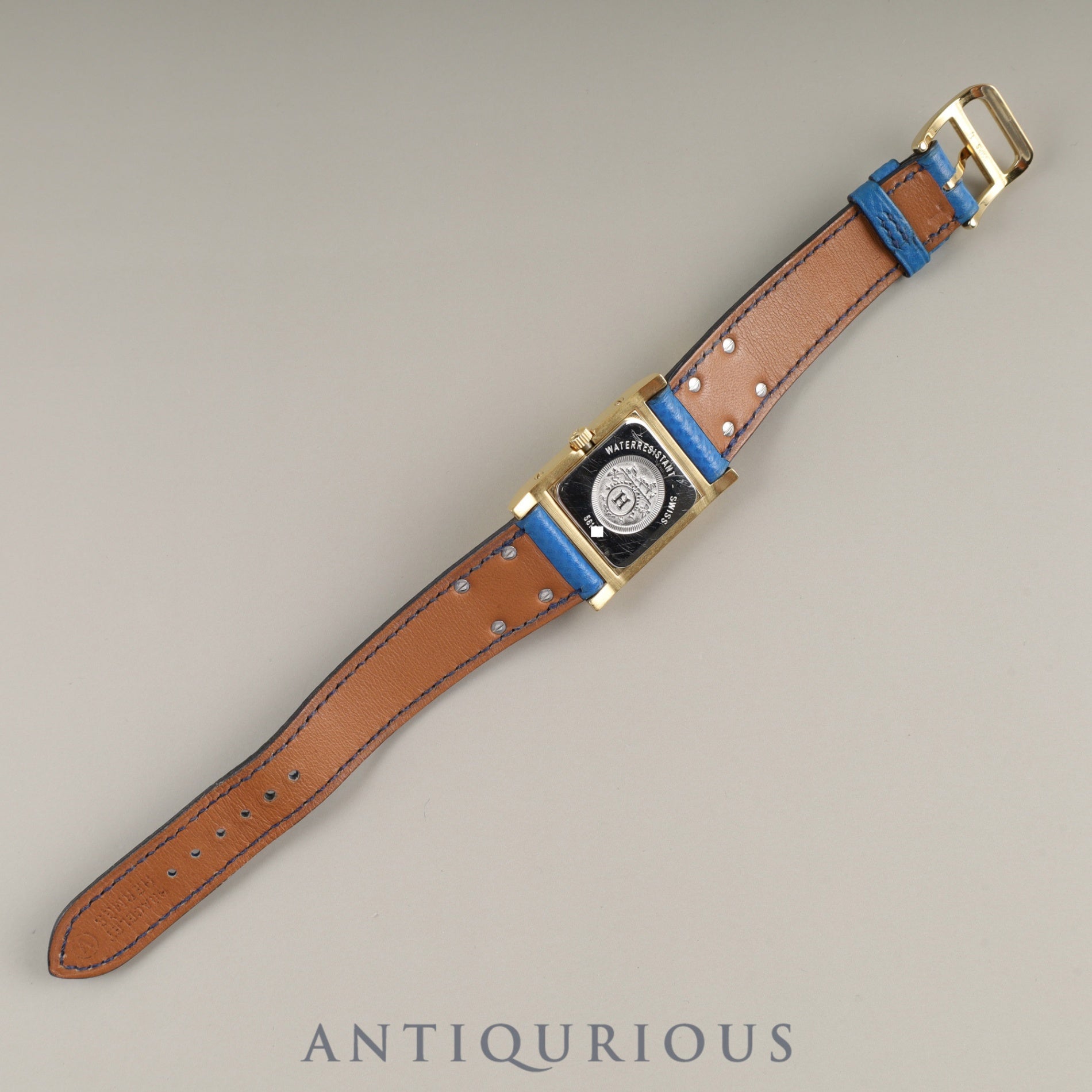 エルメス メドール11.01 クォーツ Cal.976.001 GP 純正革ベルト(◯V刻印:1992年) 純正尾錠(GP) ホワイト文字盤 ケース オーバーホール済み