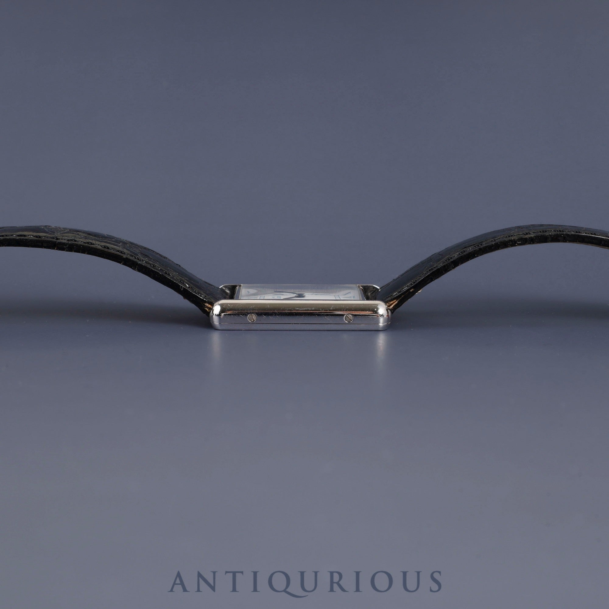 カルティエ マストタンク LM 690006 クォーツ SV925 純正革ベルト 純正尾錠(SS) ホワイトローマン文字盤 箱 オーバーホール済み