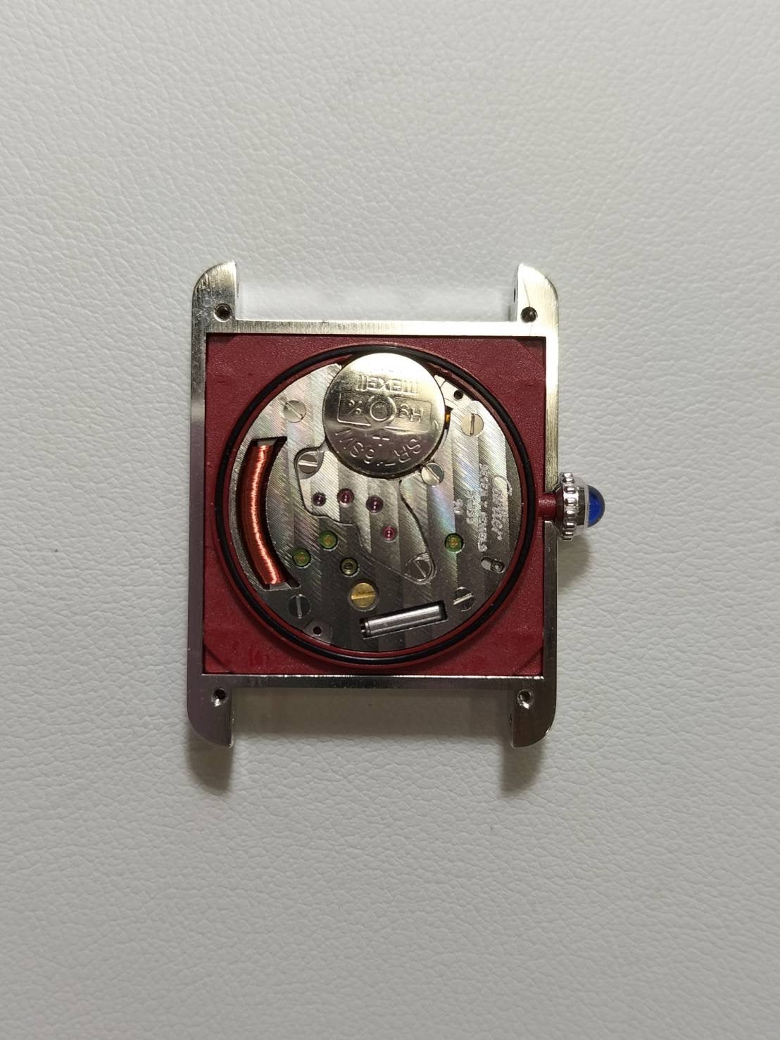 カルティエ マストタンク LM 690006 クォーツ Cal.90 SV925 革 純正ピンバックル(SS)ホワイトローマン文字盤(SWISS表記) 純正レザーベルト付き オーバーホール済み
