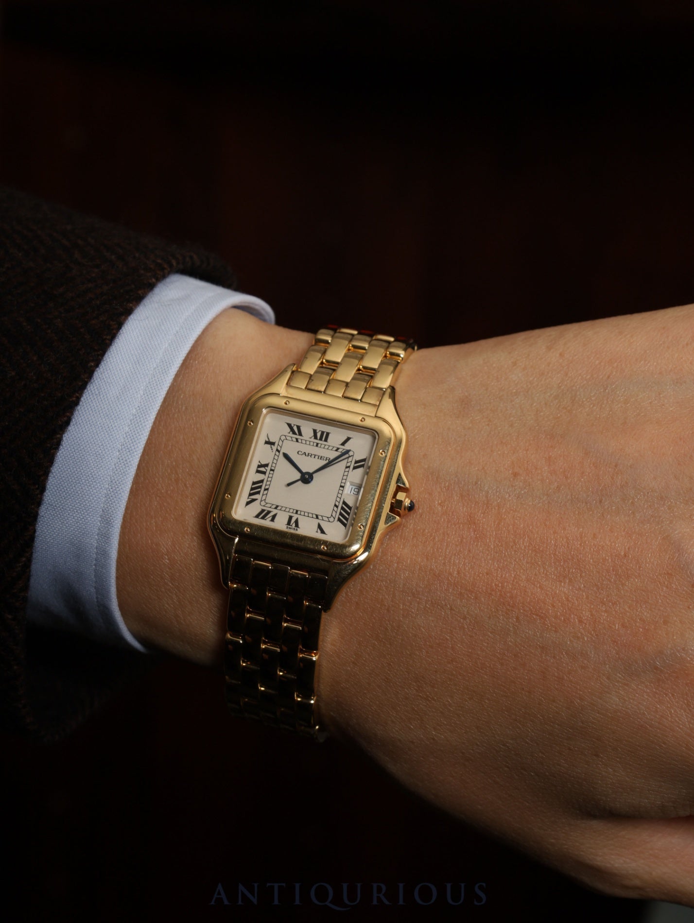 カルティエ パンテール LM W25014B / 887968 クォーツ Cal.687 18K 18K ホワイトローマン文字盤 箱 保証書(1994年)オーバーホール済み
