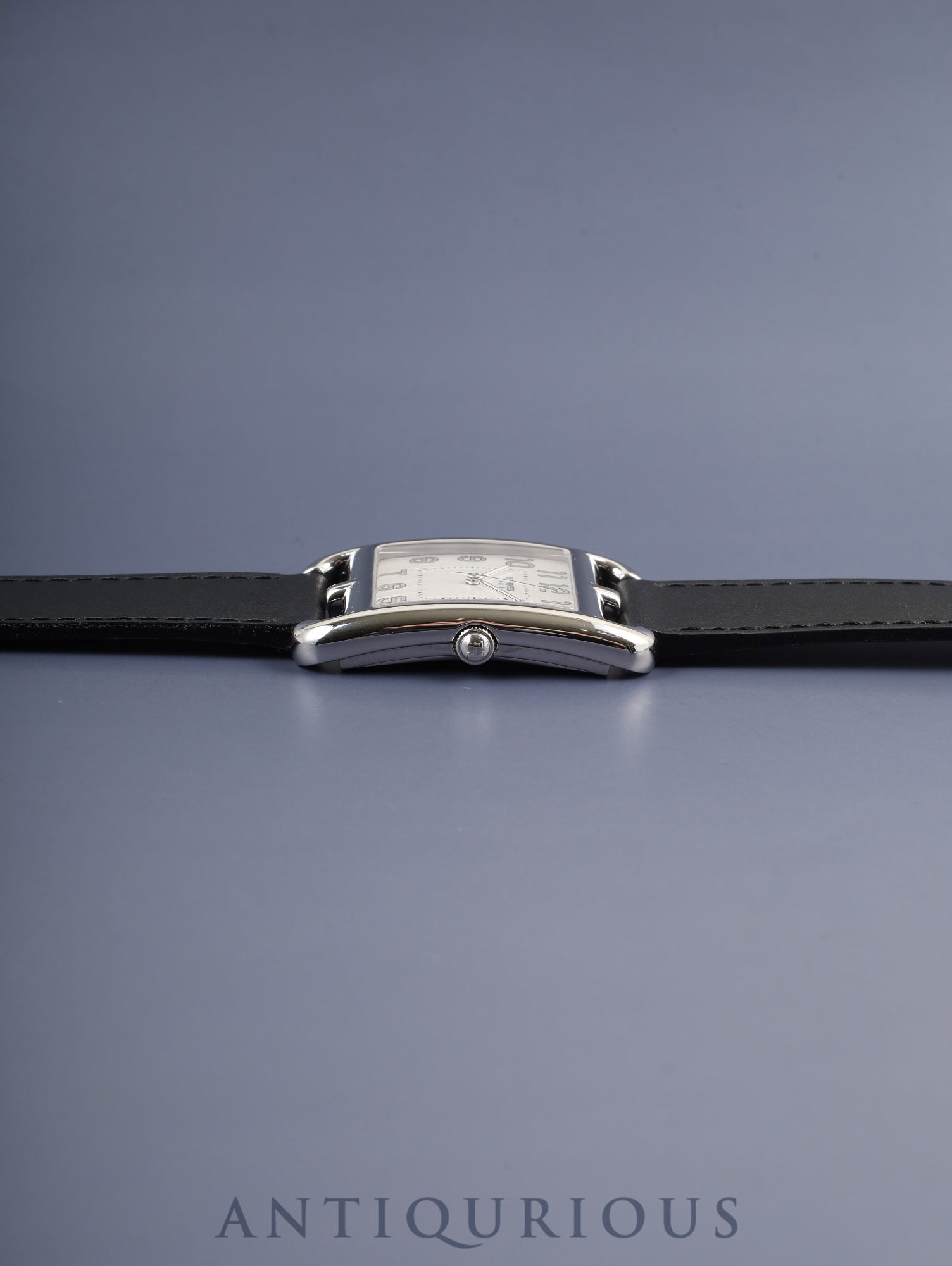 エルメス ケープコッド W055346WW00 / CC1.810 クォーツ SS 革 純正尾錠(SS)シルバーアラビア文字盤 箱 冊子 保証書(2022年) 純正革ベルト(U刻印:2022年)オーバーホール済み