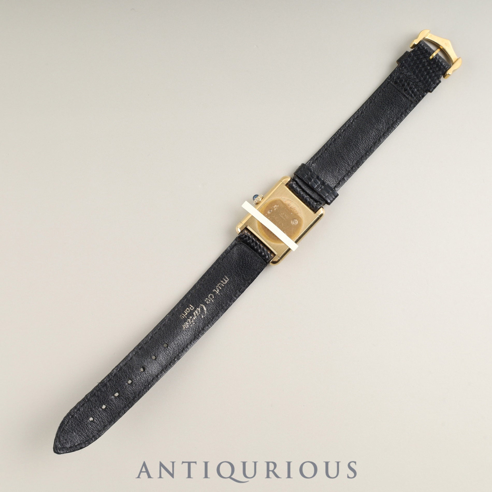 カルティエ マストタンク SM 手巻き Cal.78-1 SV925 純正革ベルト 純正尾錠(GP) ブラックローマン文字盤(SWISS表記) オーバーホール済み