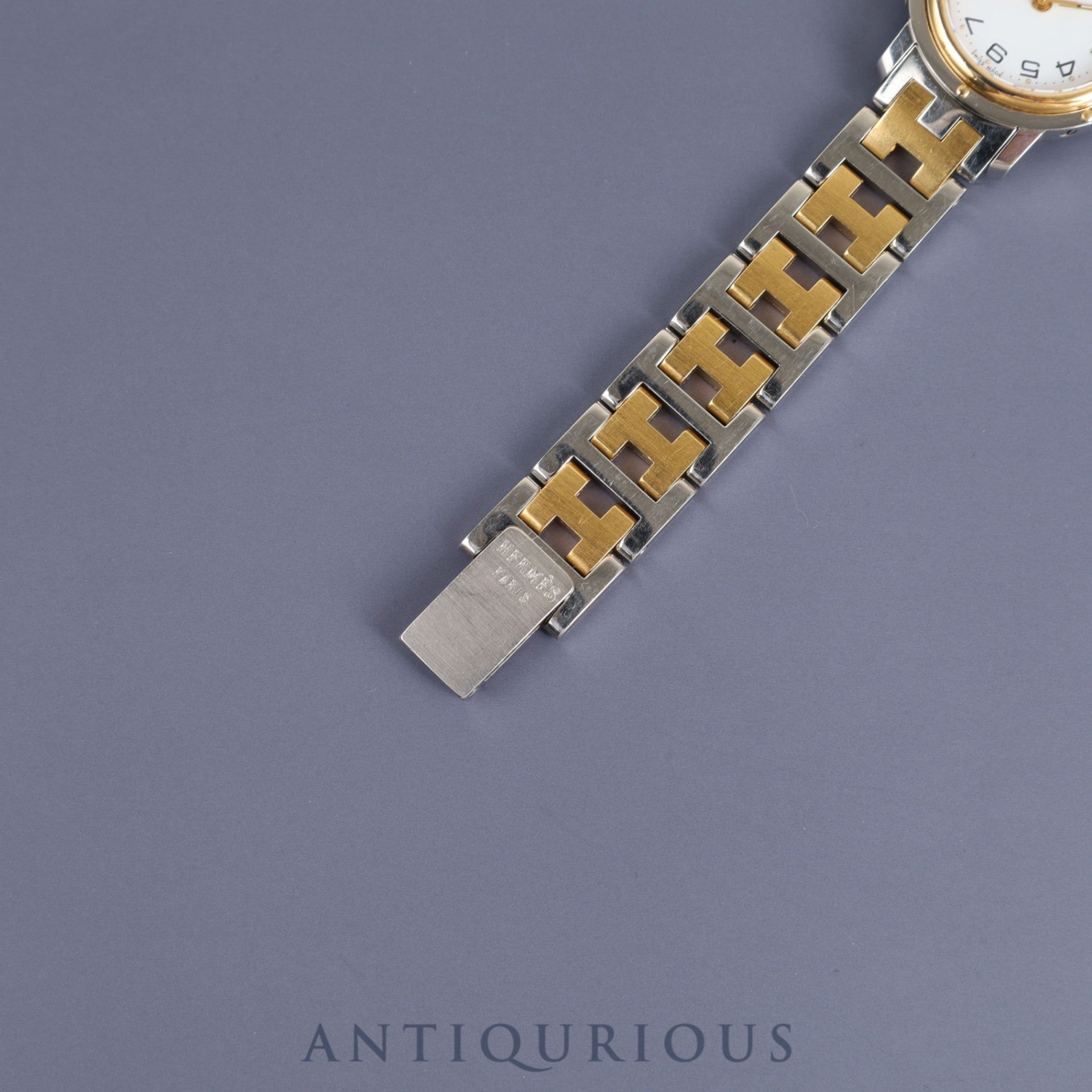 エルメス クリッパー クォーツ SS/GP ホワイト文字盤 24.0mm