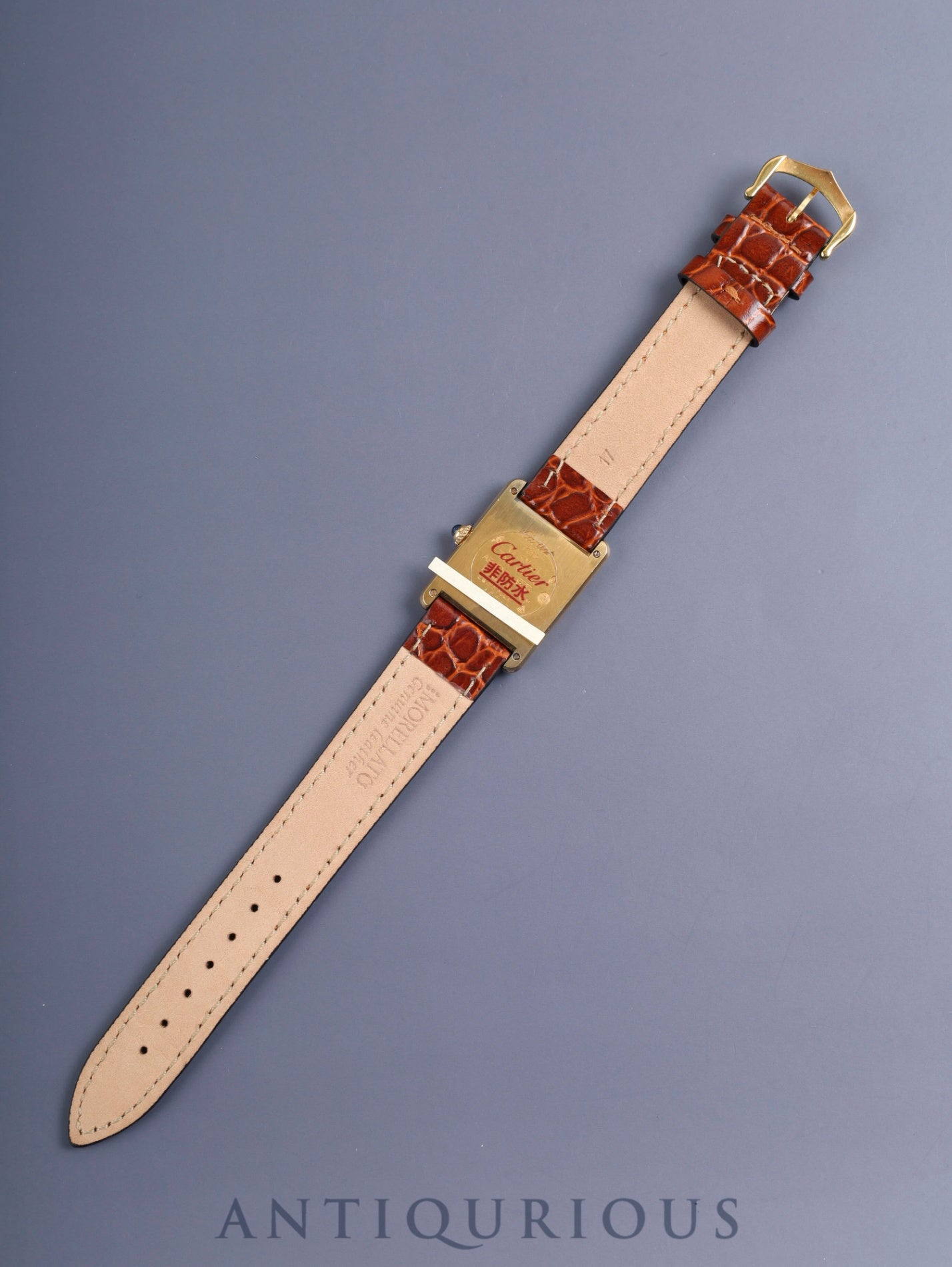 カルティエ マストタンク LM 590005 クォーツ Cal.690 SV925 革 純正尾錠(GP)フロントトリニティ文字盤(SWISS表記) 箱 冊子 保証書 オーバーホール済み