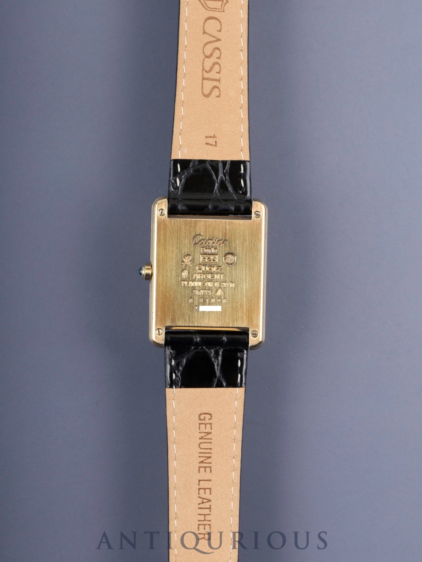 カルティエ マストタンク LM 6 81006 クォーツ Cal.81 SV925 純正尾錠(GP)シルバー飛びローマン文字盤 1982年頃~1995年頃 箱 オーバーホール済み