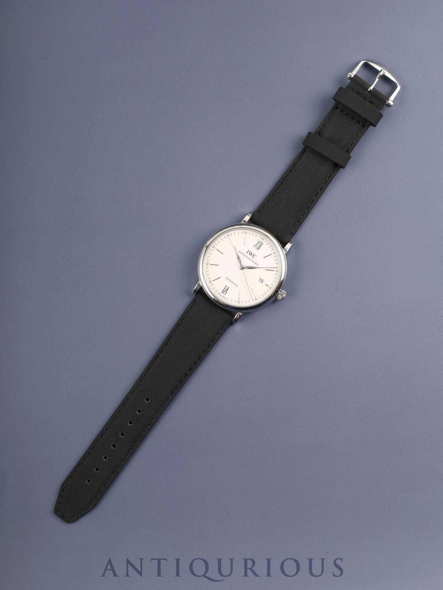 アイダブリュシー ポートフィノ IW356501 自動巻き Cal.C35111 SS 革 純正尾錠(SS)シルバー文字盤 純正革ベルト オーバーホール済み