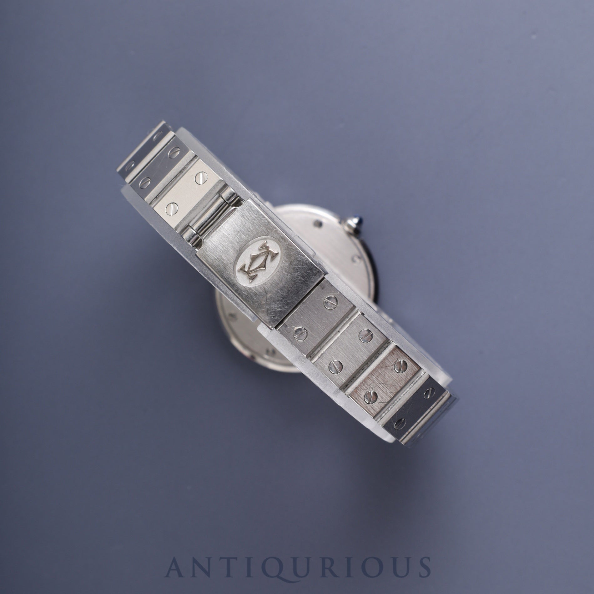 Cartier Santos Vendome SM 8192 Quartz SS SS Ghost (Gray) Dial Complete service (full maintenance) completed at Cartier boutique