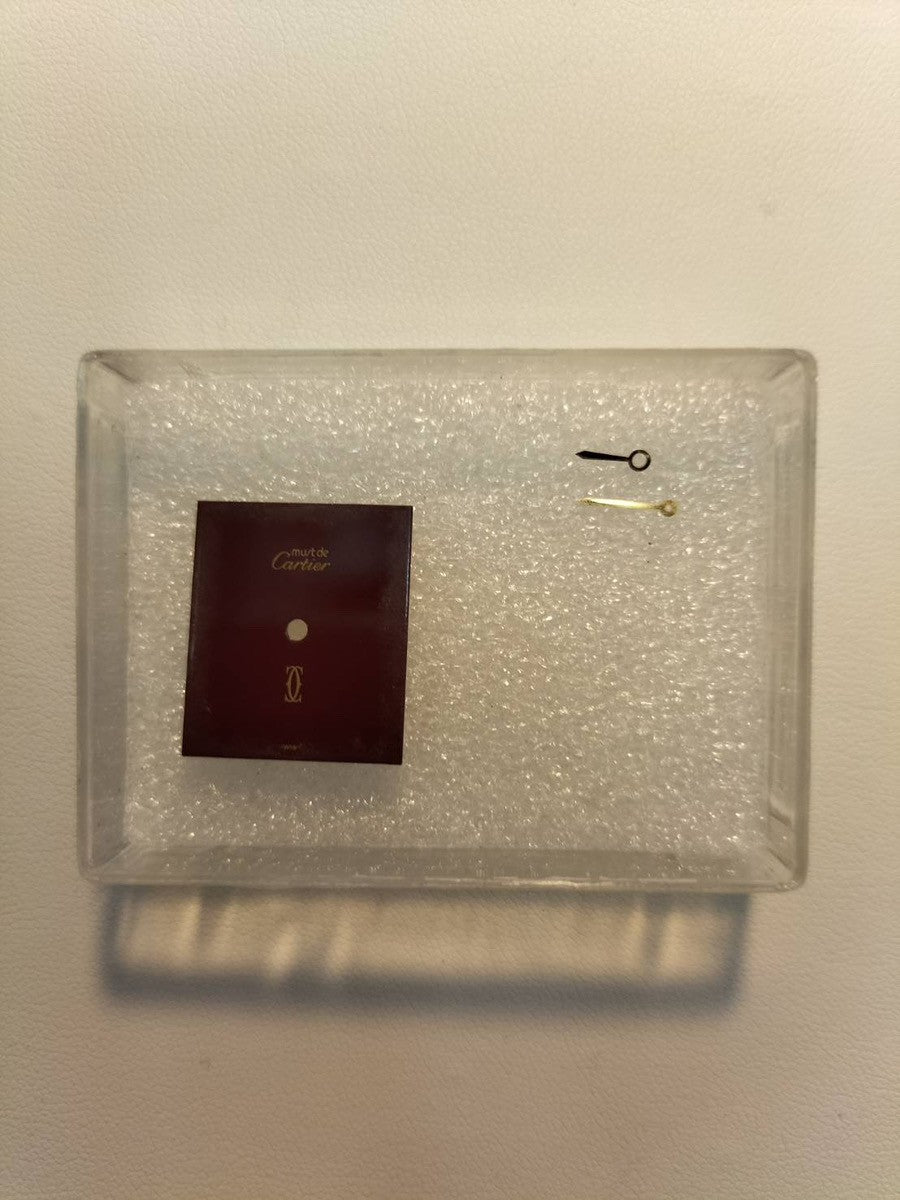 カルティエ マストタンク LM 手巻き Cal.78-1 SV925 革 純正尾錠(GP) ガーネットダイアル ボルドー文字盤オーバーホール済み