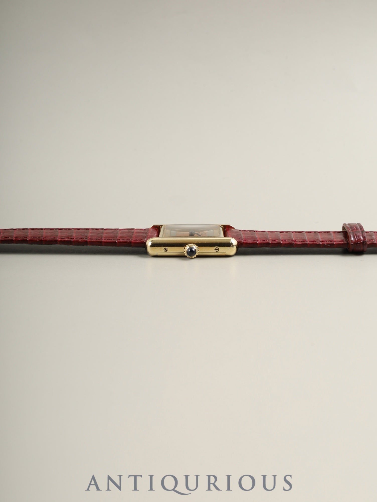 カルティエ マストタンク SM 3 手巻き Cal.78-1 SV925 革 純正ピンバックル(GP)スクエアトリニティ文字盤(SWISS表記)純正レザーベルト付き オーバーホール済み