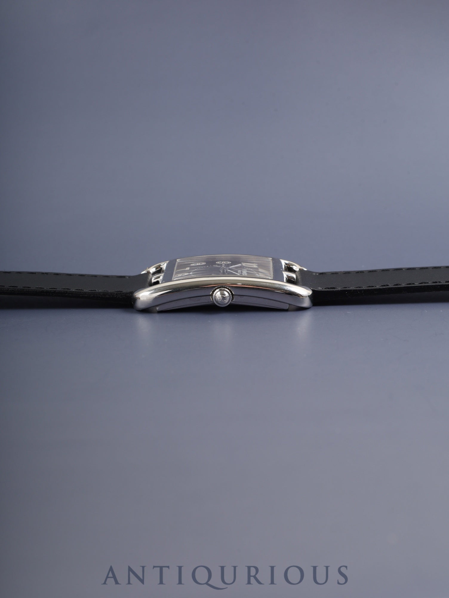 エルメス ケープコッド CC1.810 クォーツ SS 革 純正尾錠(SS)グレーアラビア文字盤 保存袋 オーバーホール済み