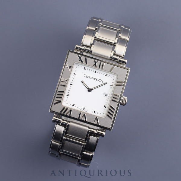 Tiffany Atlas Square 820.1007 Quartz Cal.256.041 SS SS White Dial Overhauled