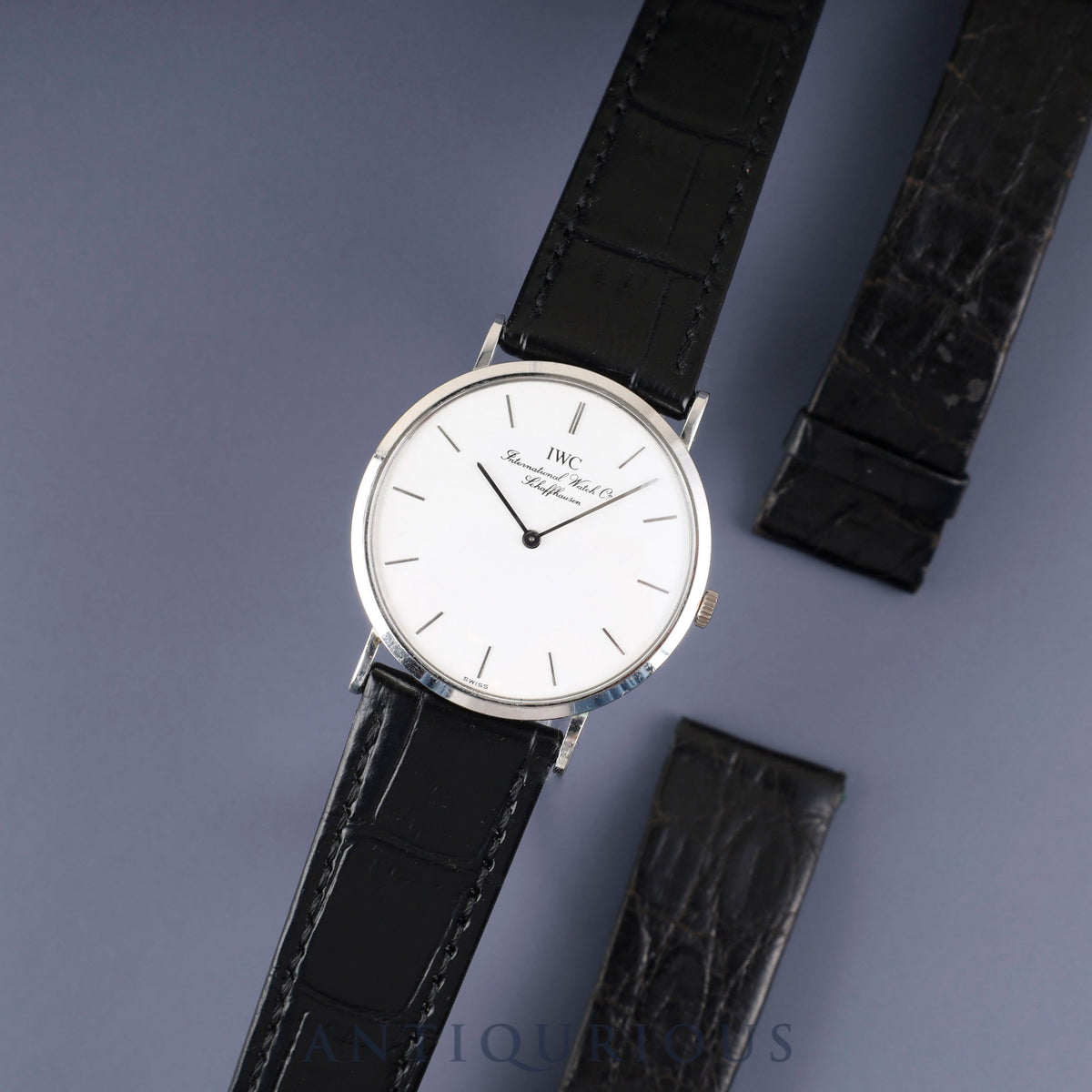 IWC ポートフィノ IW200807 手巻き 750 革 純正尾錠 (SS)ホワイト文字盤 オーバーホール済み アイダブリュシー