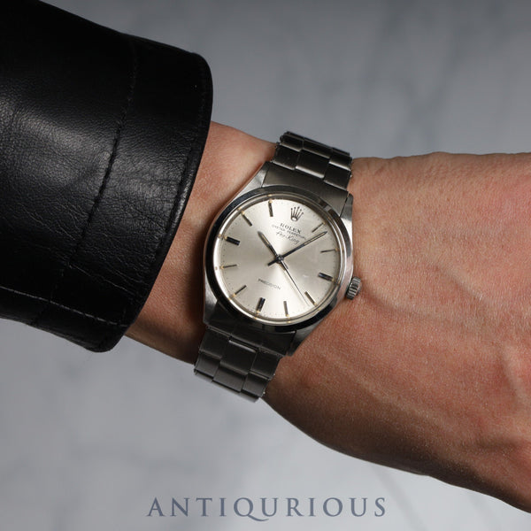 Rolex Air King 5500 Automatic Cal.1520 SS SS Silver Dial No. 2 1969 1 link Overhauled