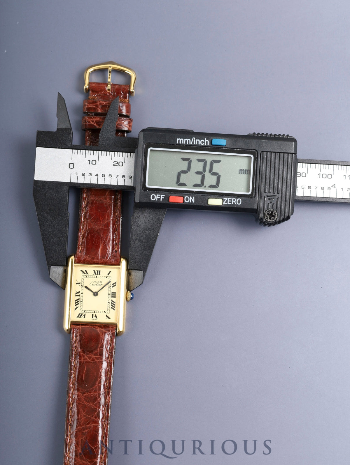 カルティエ マストタンク LM 6 手巻き Cal.78-1 SV925 革 純正ピンバックル(GP)アイボリーローマン文字盤(SWISS表記) オーバーホール済み 新品仕上げ済み