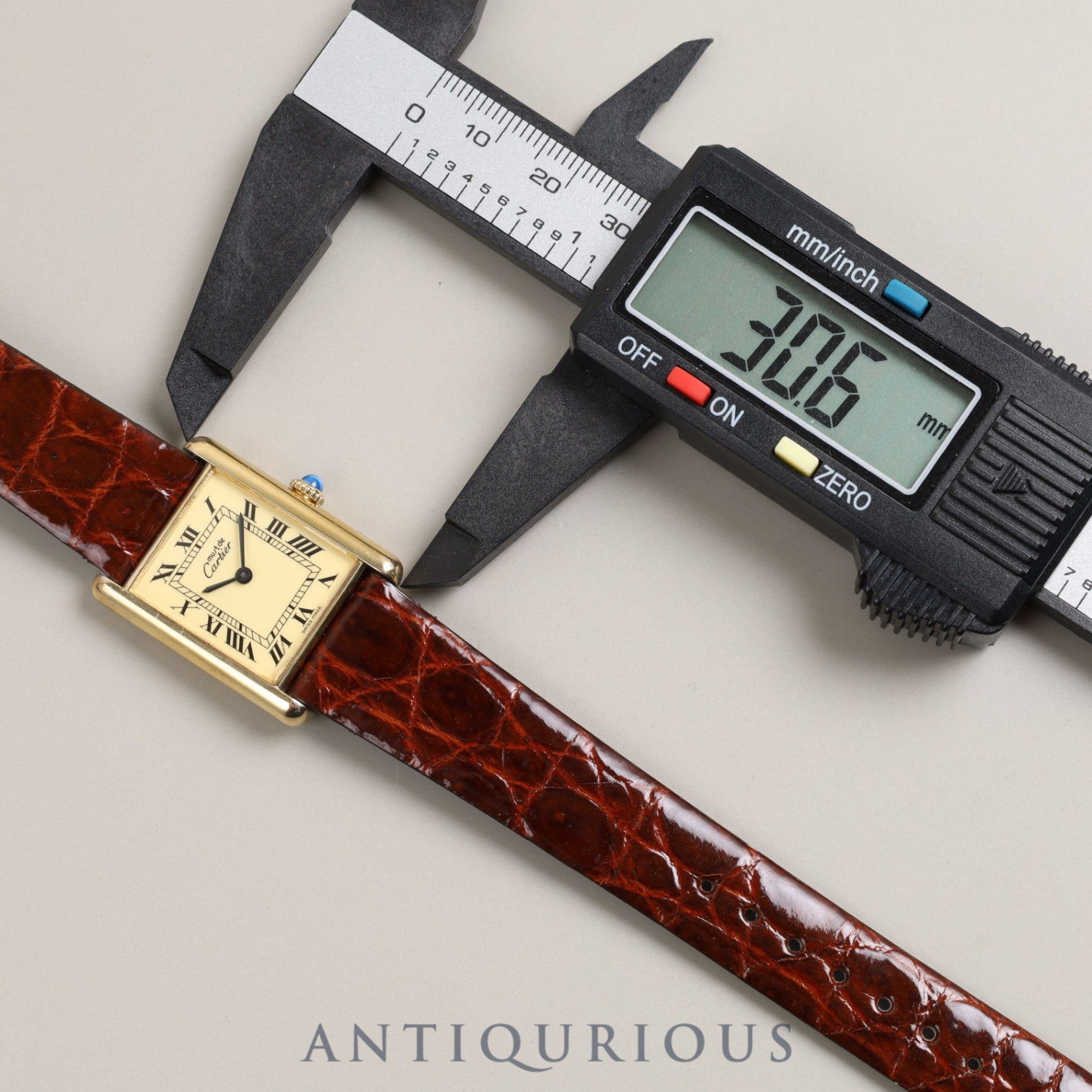Cartier Must Tank LM Manual winding SV925 Leather Genuine buckle (GP) Ivory dial Complete service completed at Cartier boutique