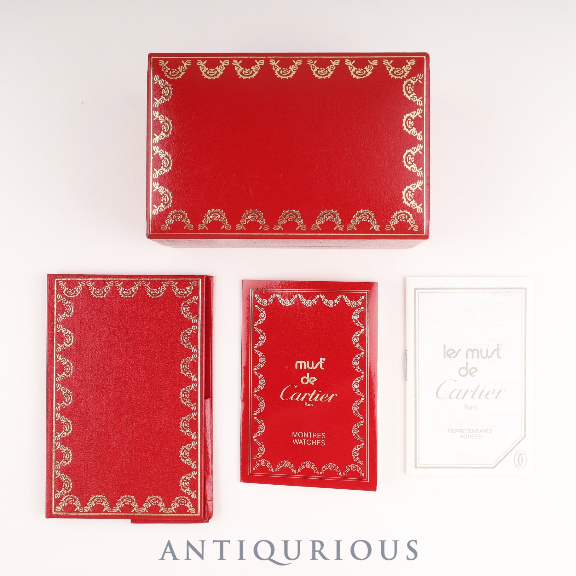 Cartier Must Tank LM 590005 Quartz Caliber 90 SV925 Leather Strap with Genuine GP Buckle Ivory Roman Dial Box and Booklet Overhauled