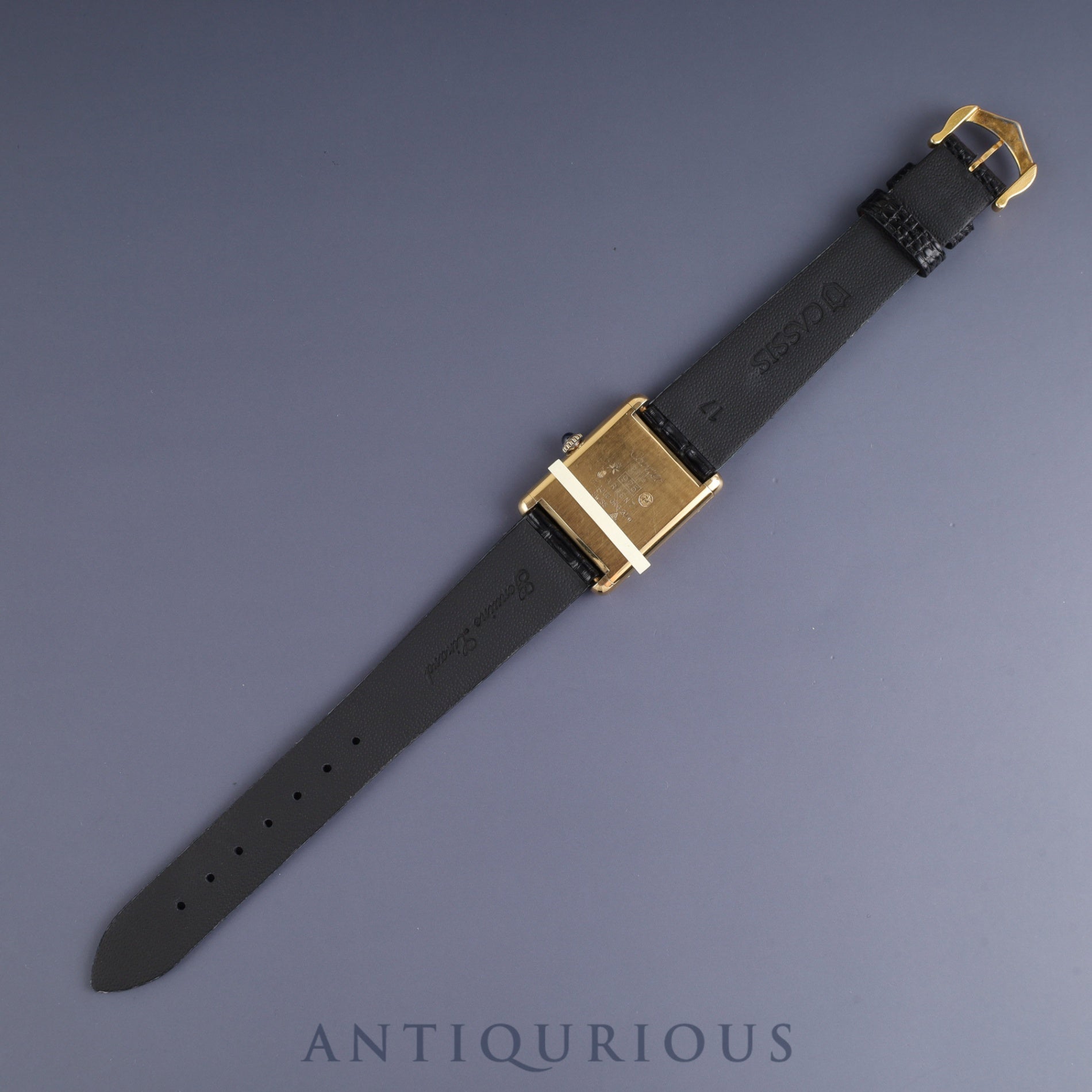Cartier Must Tank LM Manual winding Cal.78-1 SV925 Leather Genuine buckle (GP) Ivory dial Overhauled