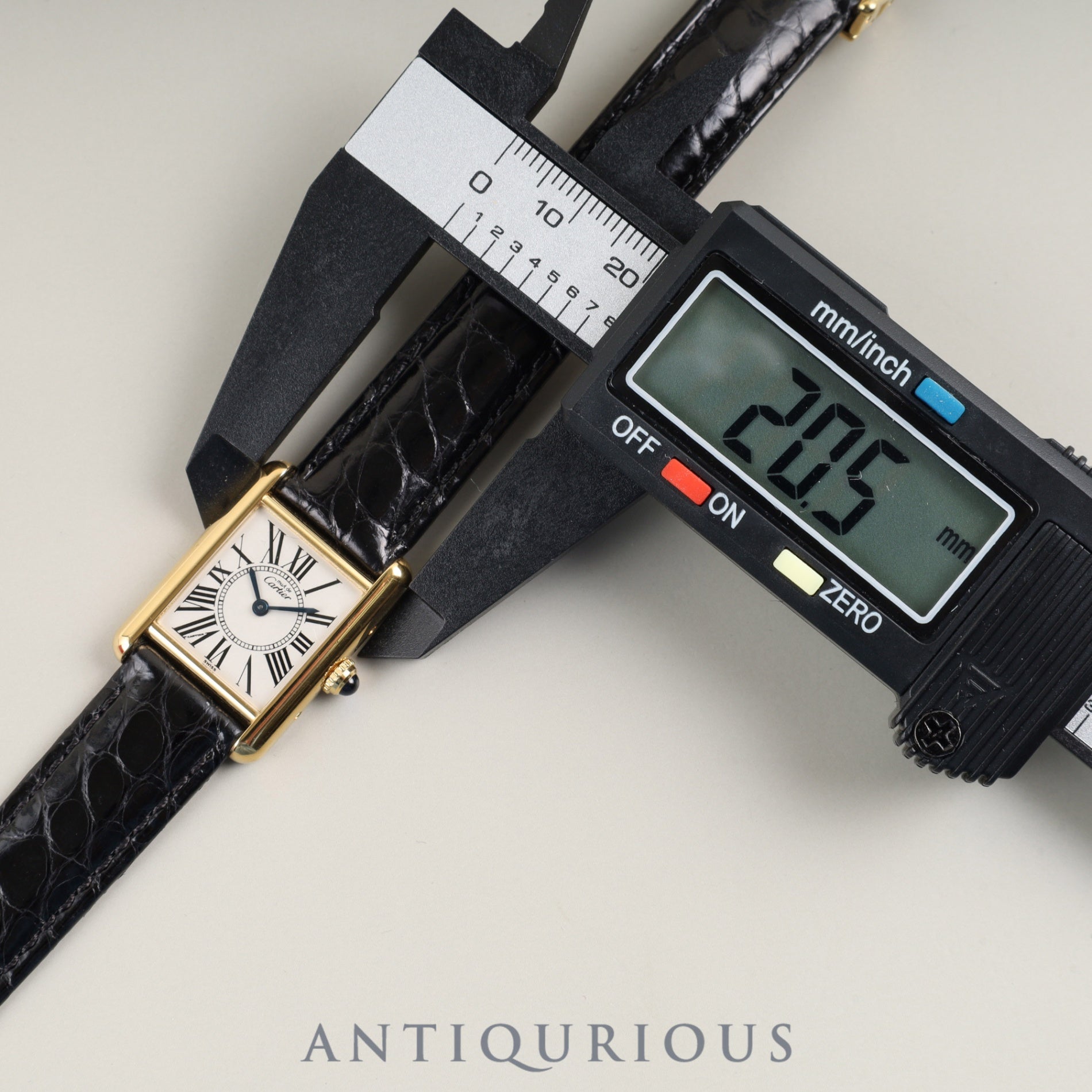 カルティエ マストタンク SM 1613 クォーツ Cal.057 SV925 革 純正Dバックル(GP) オパラン文字盤 箱 冊子 保証書 オーバーホール済み