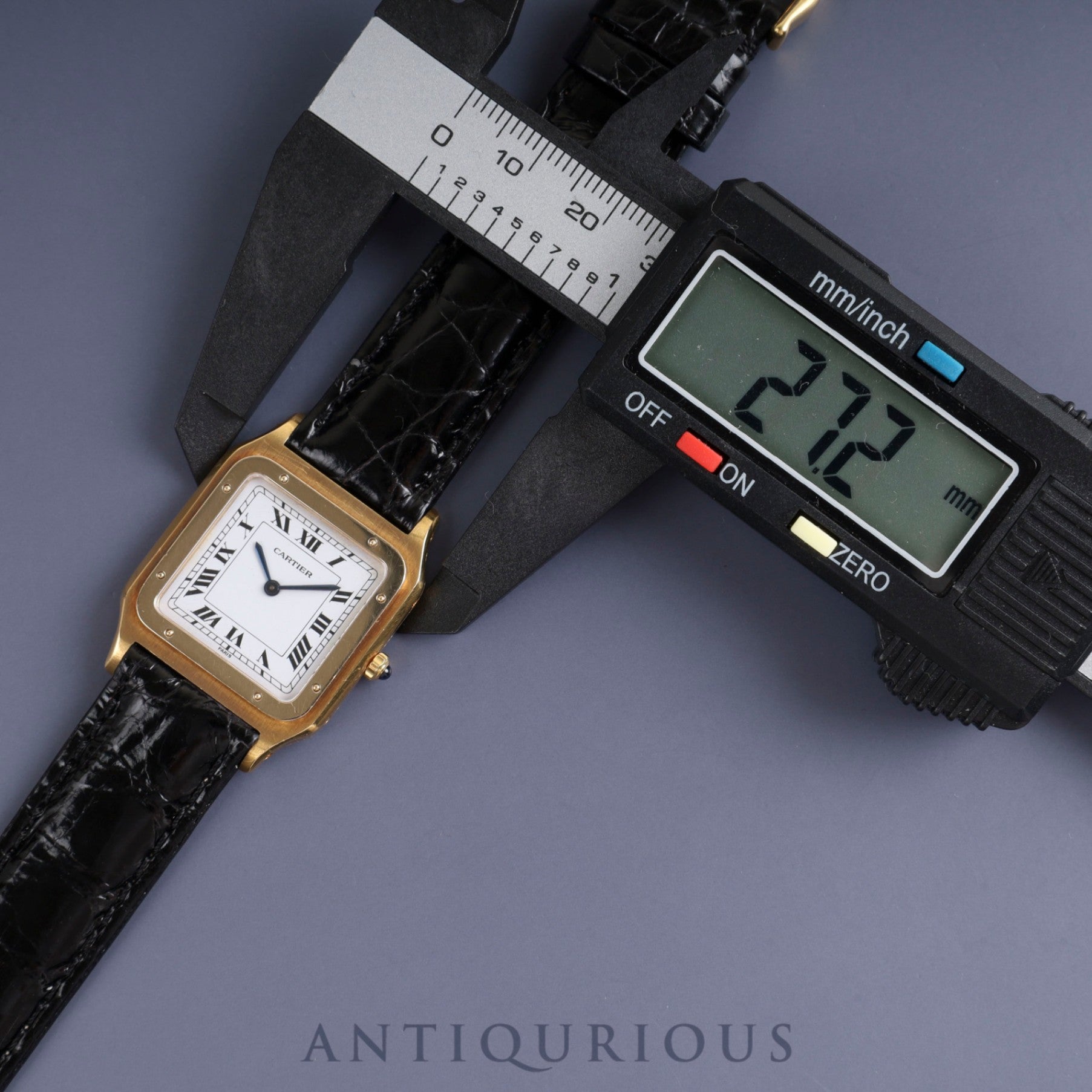 Cartier Santos-Dumont LM 9606 Manual winding Cal.21 750 Leather Genuine buckle (GP) White Roman dial Overhauled