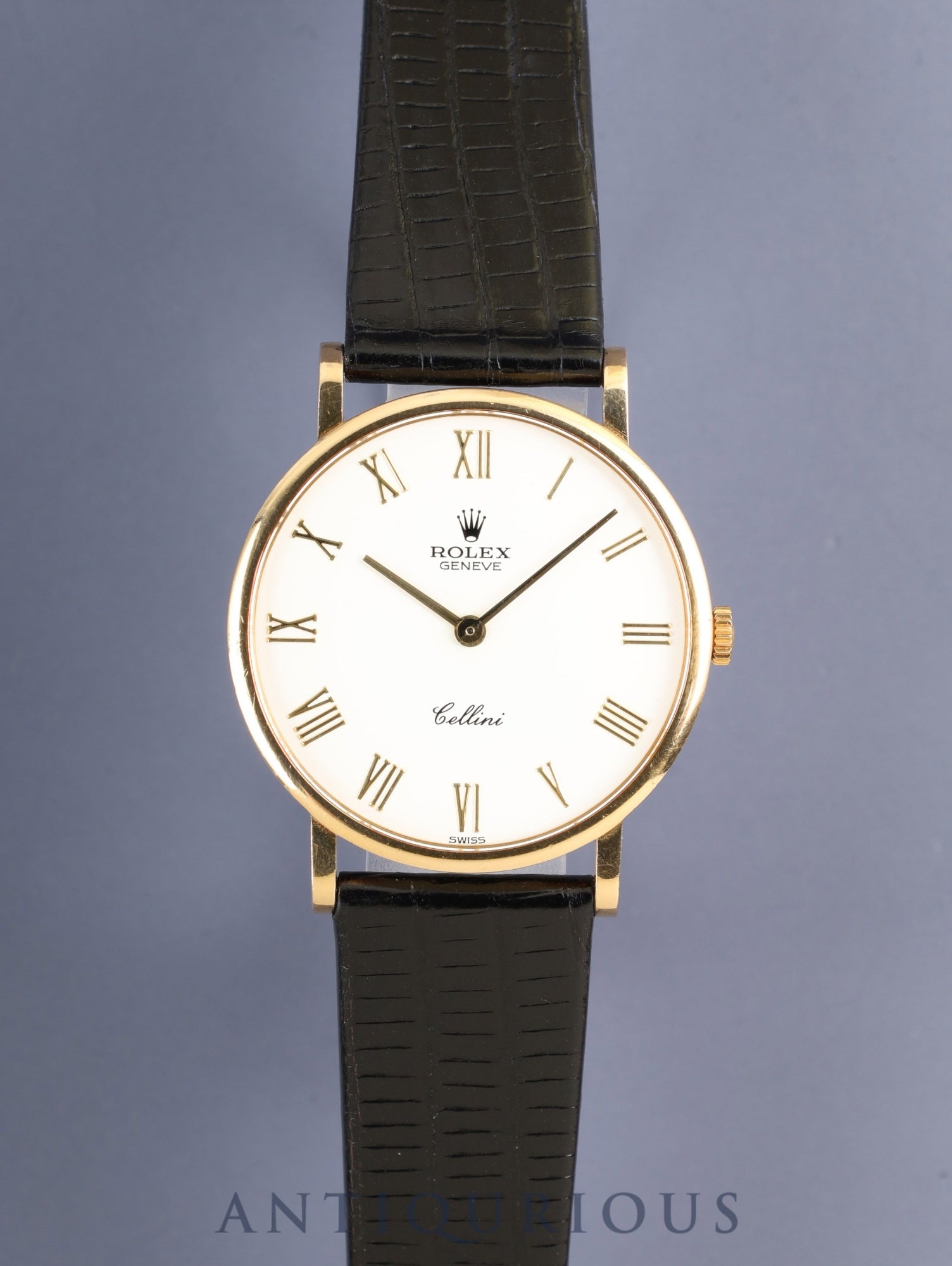 ロレックス チェリーニ 5112 手巻き Cal.1602 750YG 革 純正ピンバックル(750YG) ホワイトローマン文字盤 W番(1994年~1995年)オーバーホール済み