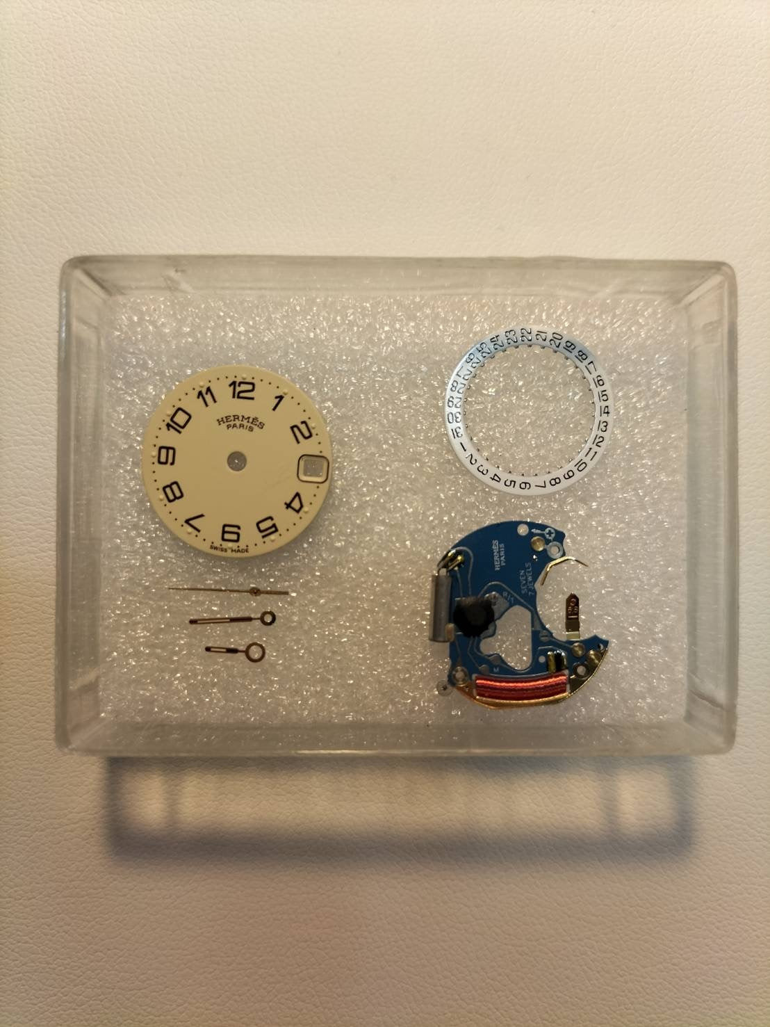 HERMES Clipper CL4.220 Quartz SS/GP SS/GP Ivory Dial Box, Booklet, Warranty (1999) Overhauled