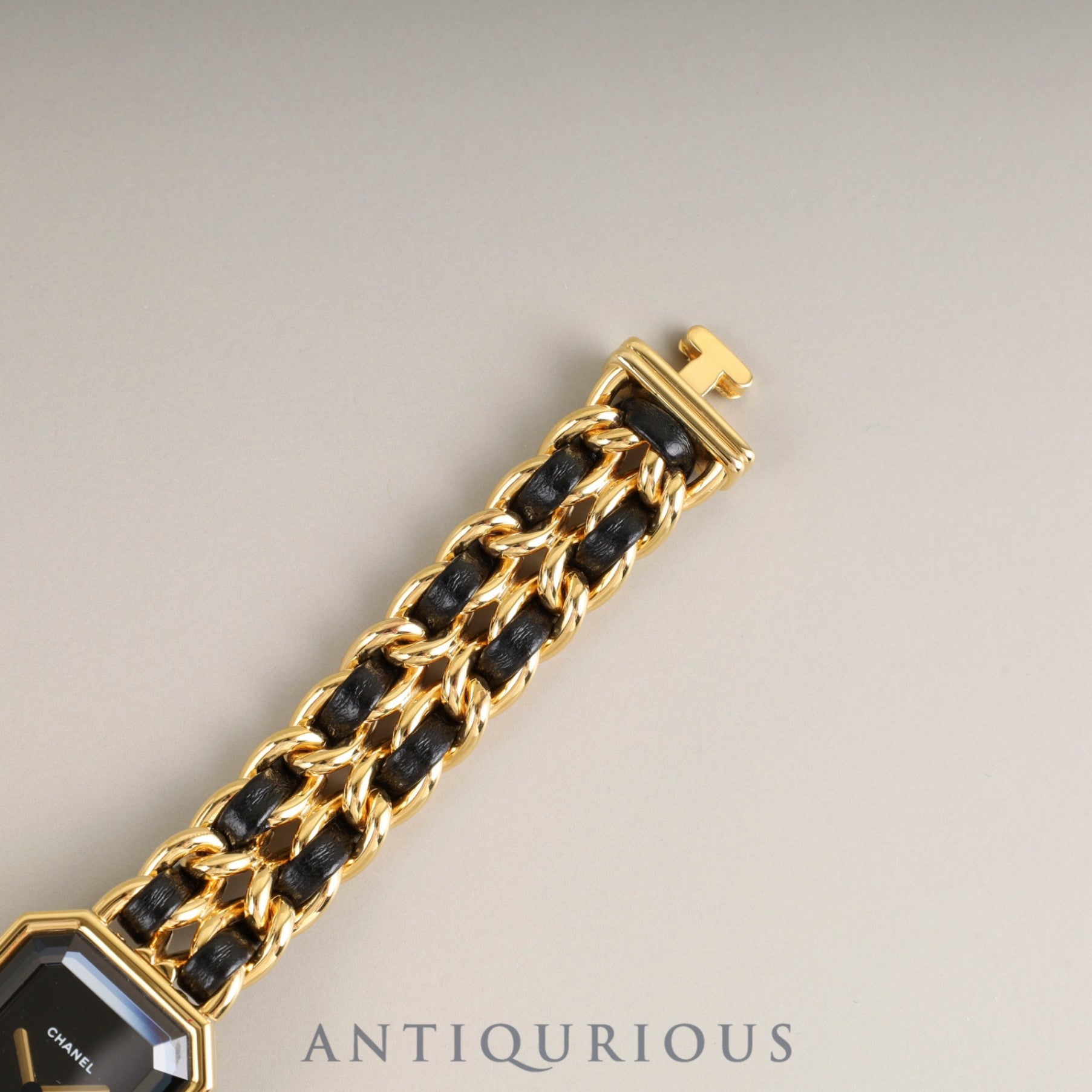 Chanel Premiere S H0001 Quartz Cal.976.001 GP GP/Leather Black Dial Overhauled