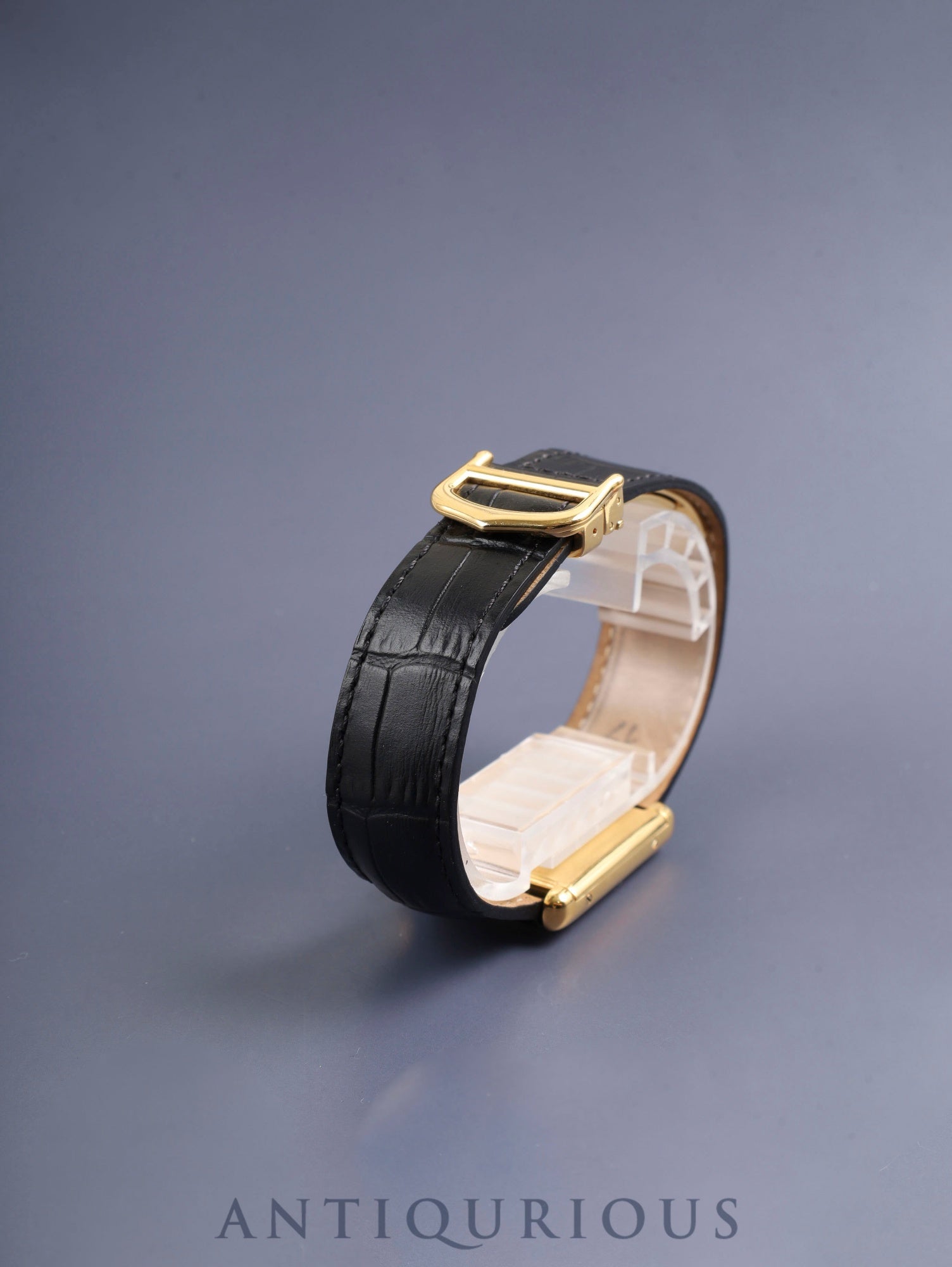 Cartier Must Tank LM Hand-wound Cal.78-1 SV925 Leather Genuine Deployant Buckle (GP) Ivory Roman Dial (SWISS marking) Overhauled and Newly Finished