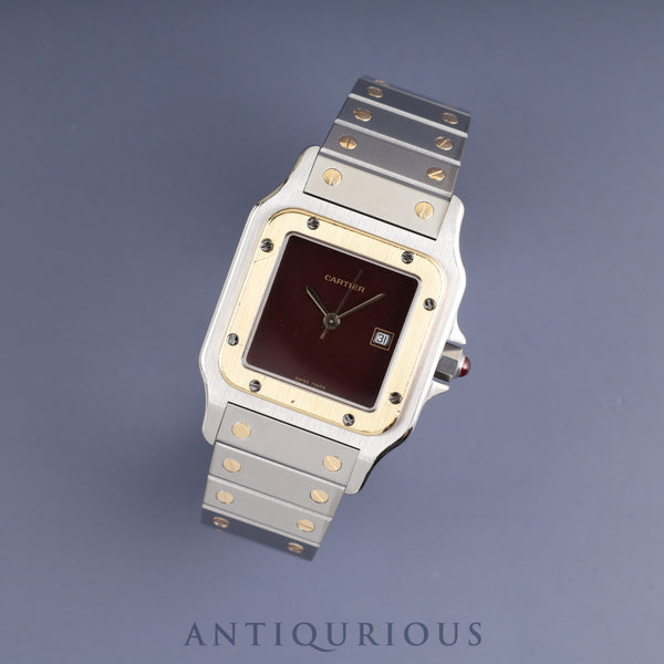 Cartier Santos Galbee LM AC23.80gr OR 0.750 4.05gr Automatic SS/YG SS/YG Garnet dial Bordeaux dial Complete service (full maintenance) completed at Cartier boutique