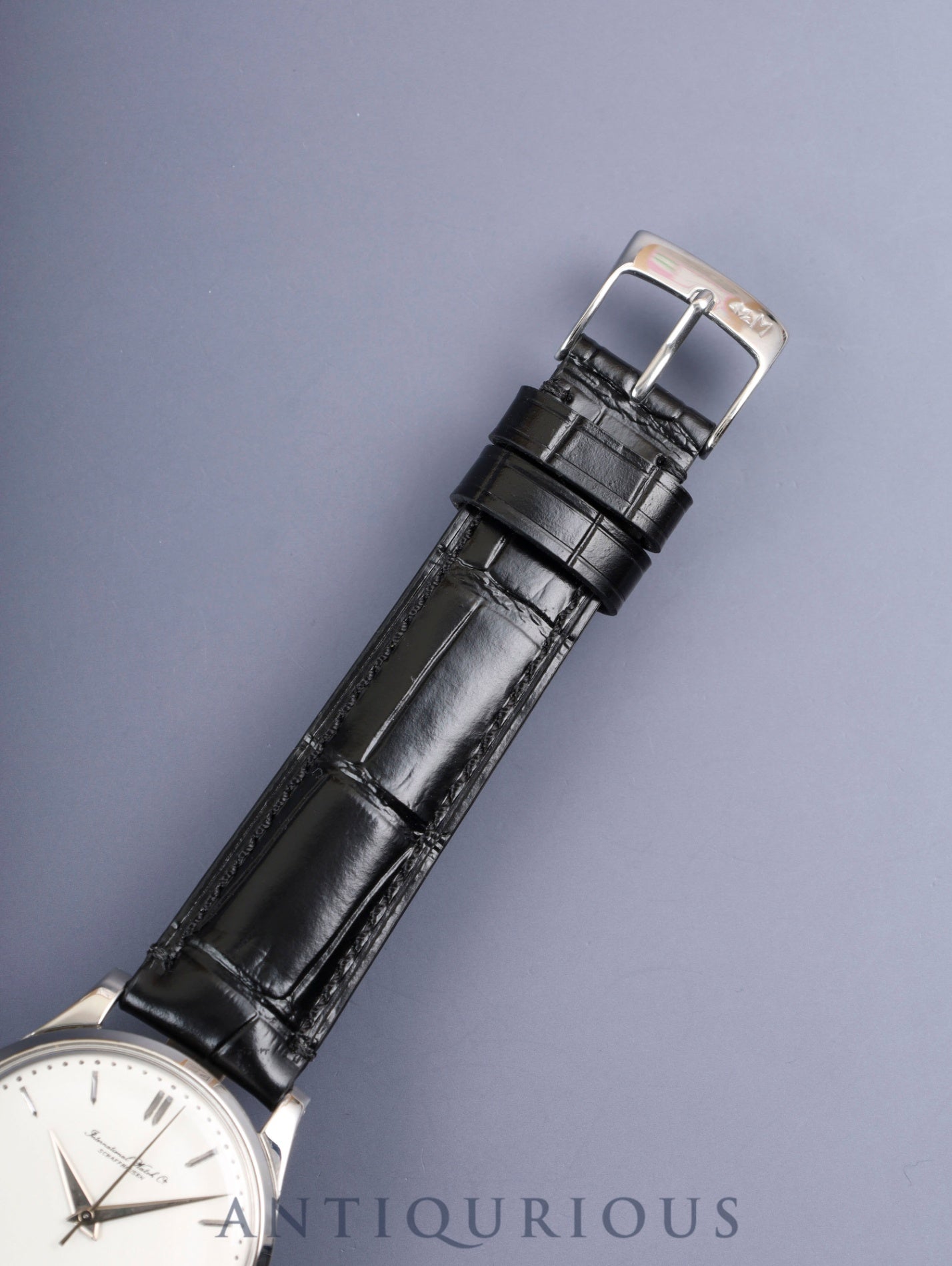 アイダブリュシー オールドインター 自動巻き Cal.C.853 SS 革 社外尾錠(SS)シルバー文字盤 オーバーホール済み