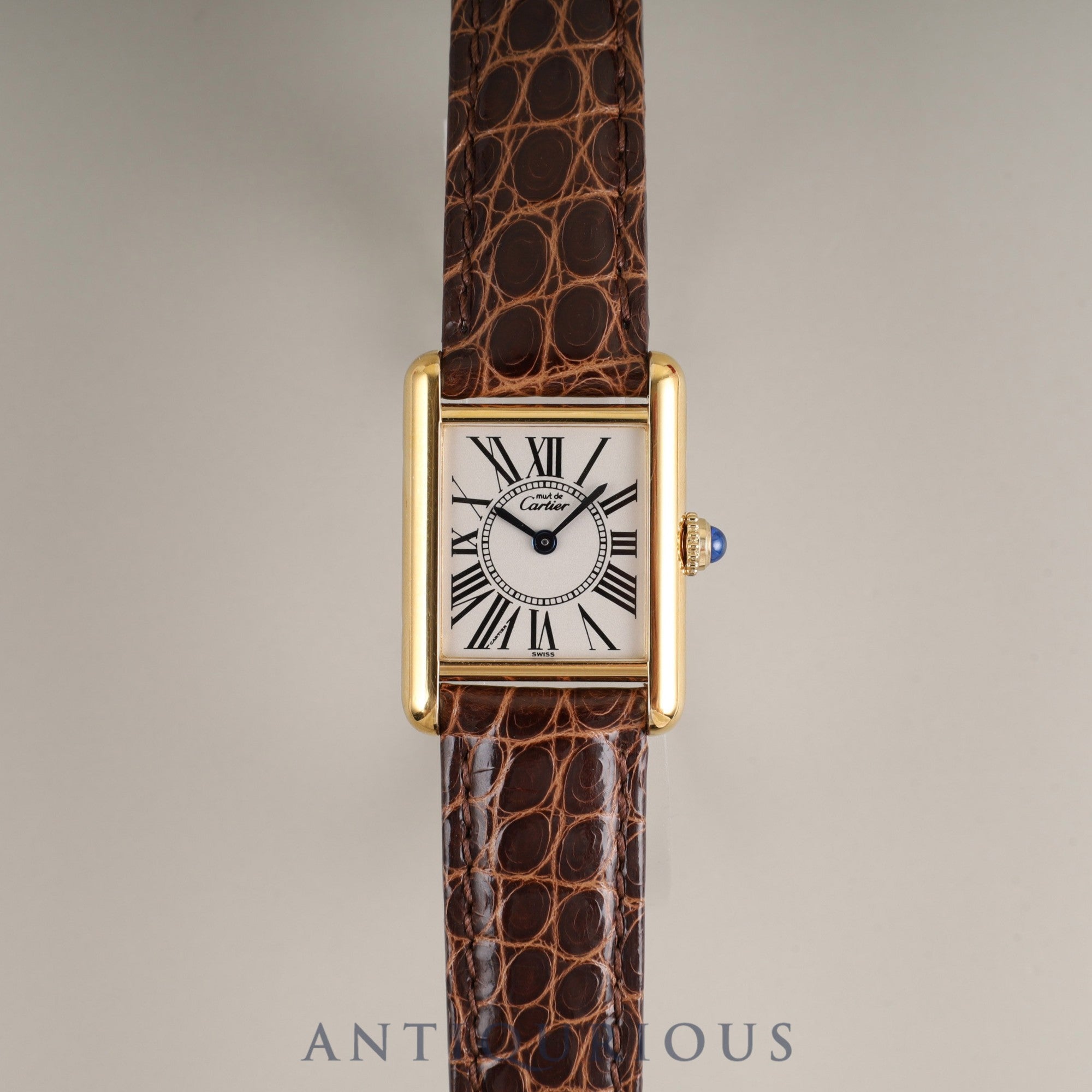 カルティエ マストタンク SM W1005554 / 1613 クォーツ SV925 革 純正Dバックル(GP)オパラン文字盤 箱 冊子 保証書(1996年)カルティエブティックにてコンプリートサービス(フルメンテナンス)済み