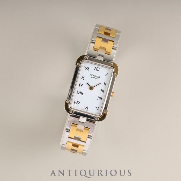 Hermes Cloajour CR1.240 Quartz Cal.976.001 SS/GP SS/GP White Dial Overhauled
