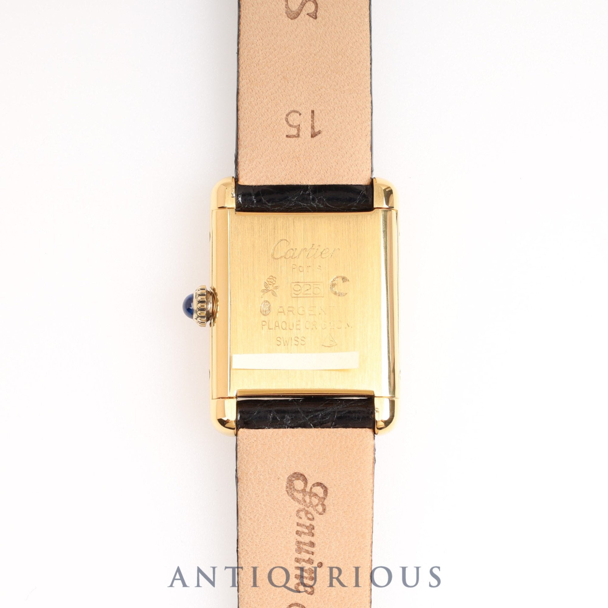 カルティエ マストタンクSM 手巻き ブラックオニキス文字盤
