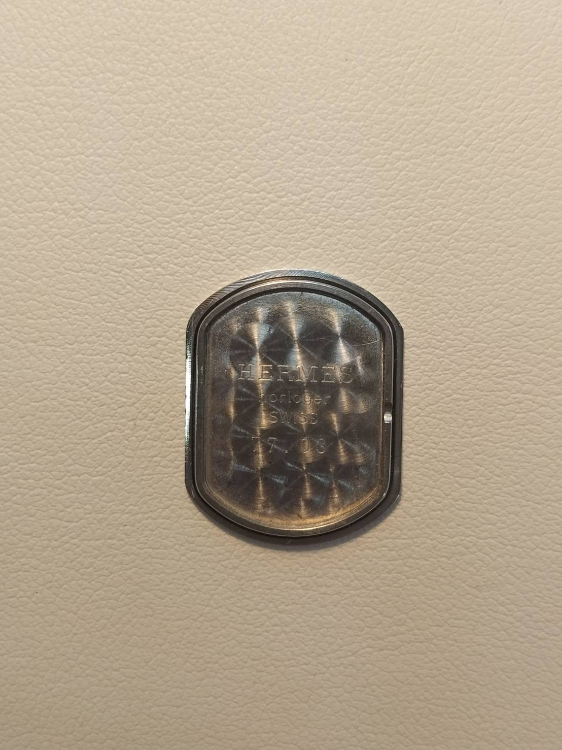 Hermes Rally 77.03 Quartz Cal.976.001 SS/GP SS/GP Ivory Dial Box Booklet Overhauled